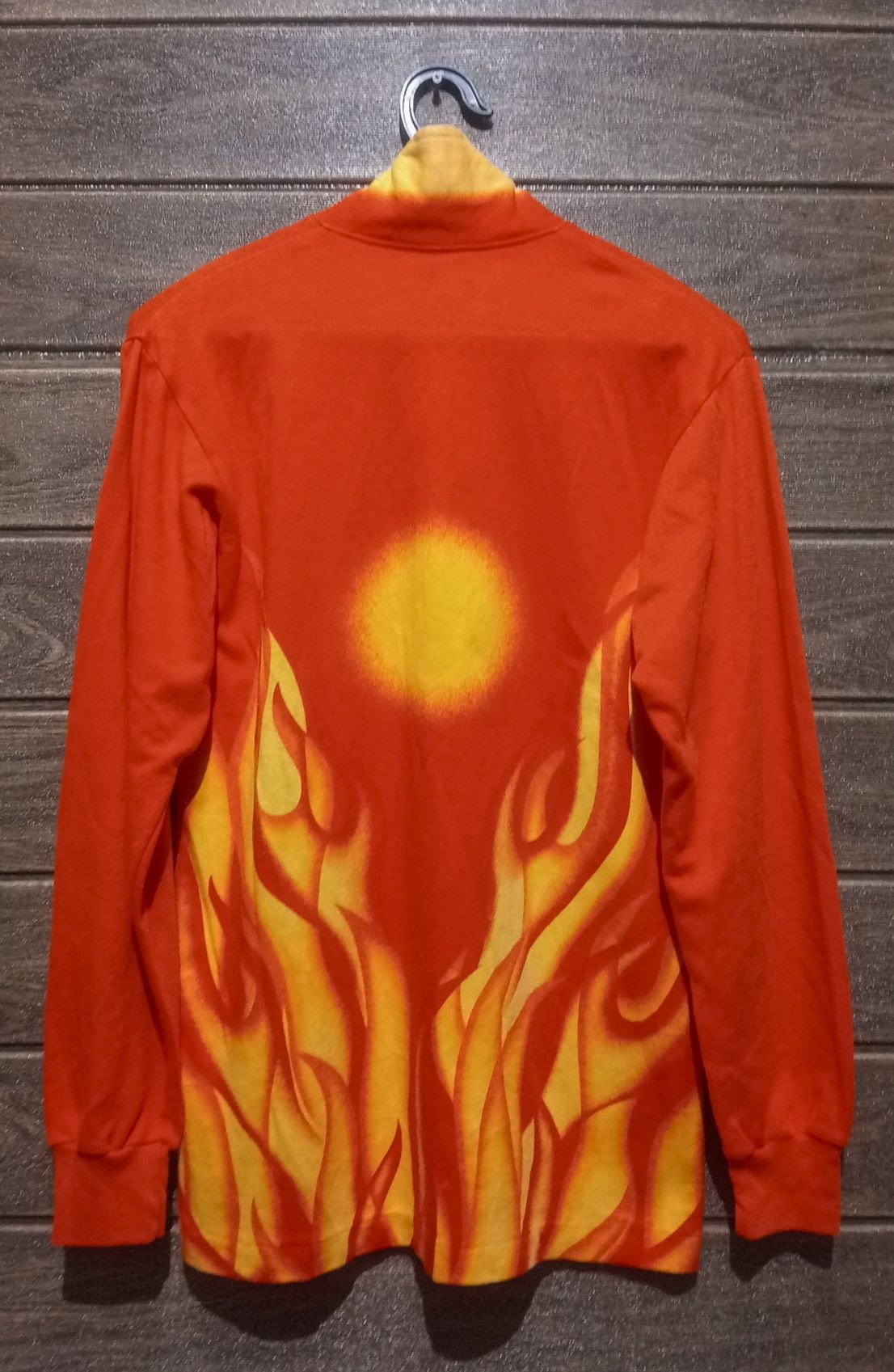 Mizuno Vintage '80s Single Stitch Mizuno Flame Long Sleeve Jersey Size US S / EU 44-46 / 1 - 6 Thumbnail