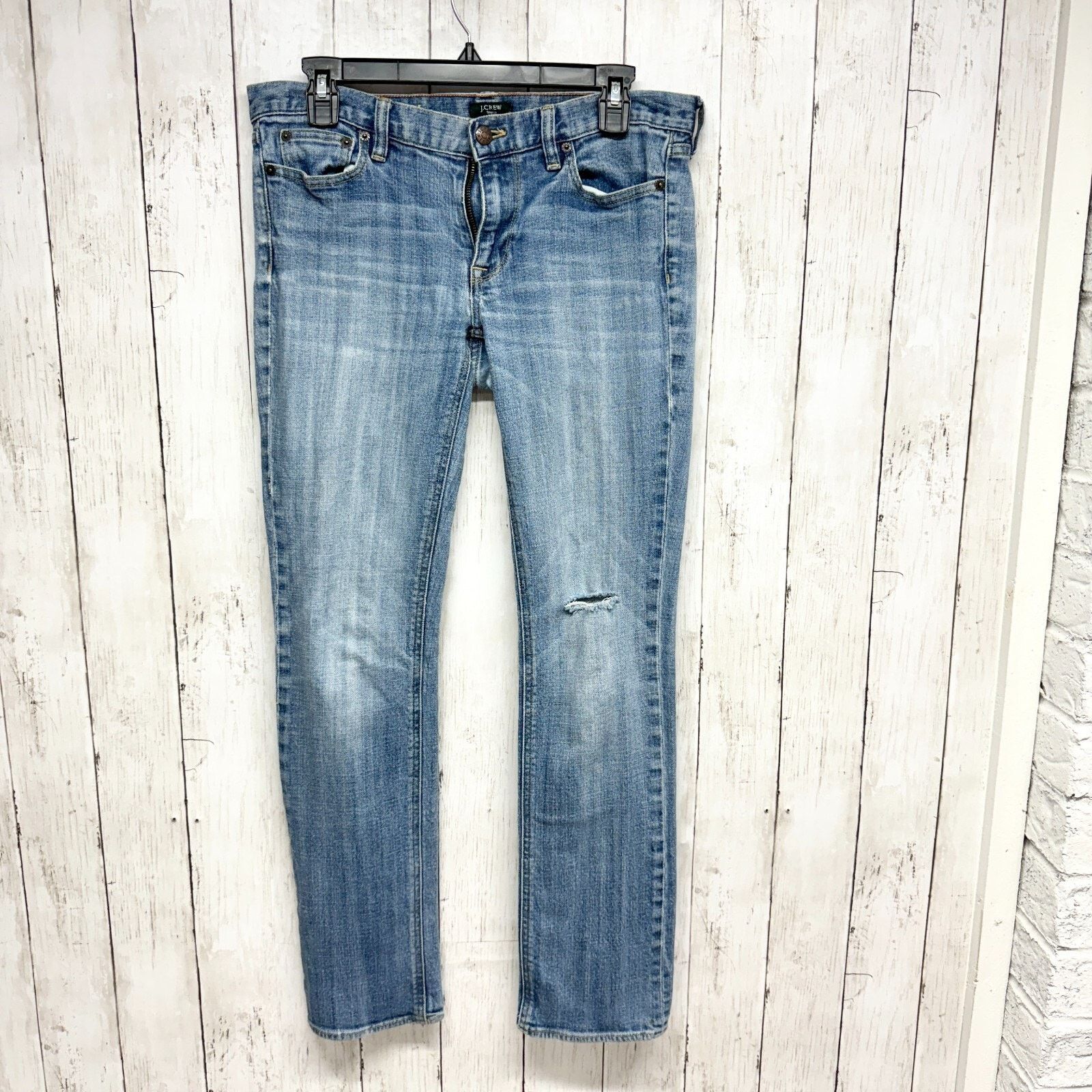 J.Crew Y2K J. Crew Jeans Size 30 Light Wash Stretch Slim Straight Size 30" / US 8 / IT 44 - 1 Thumbnail