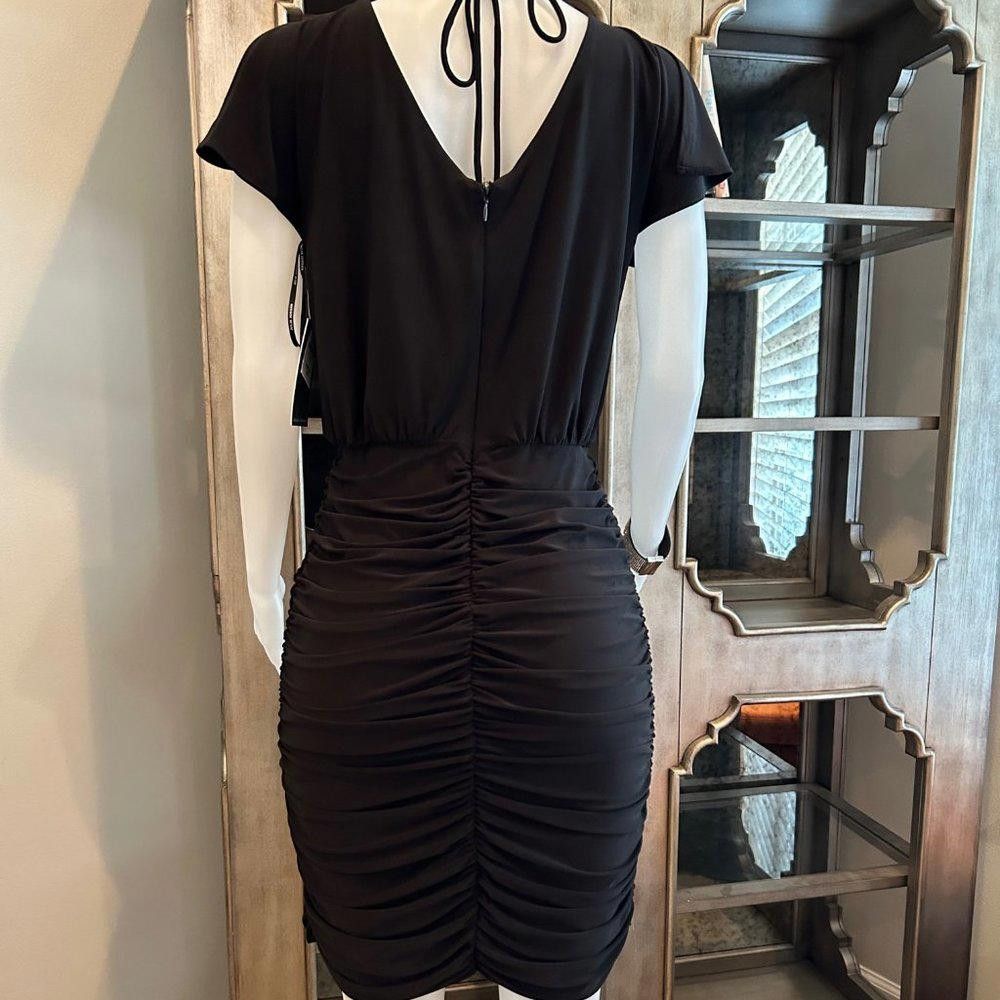 Designer Julia Jordan Ruched Split Sleeve Jersey Dress Size L / US 10 / IT 46 - 8 Thumbnail
