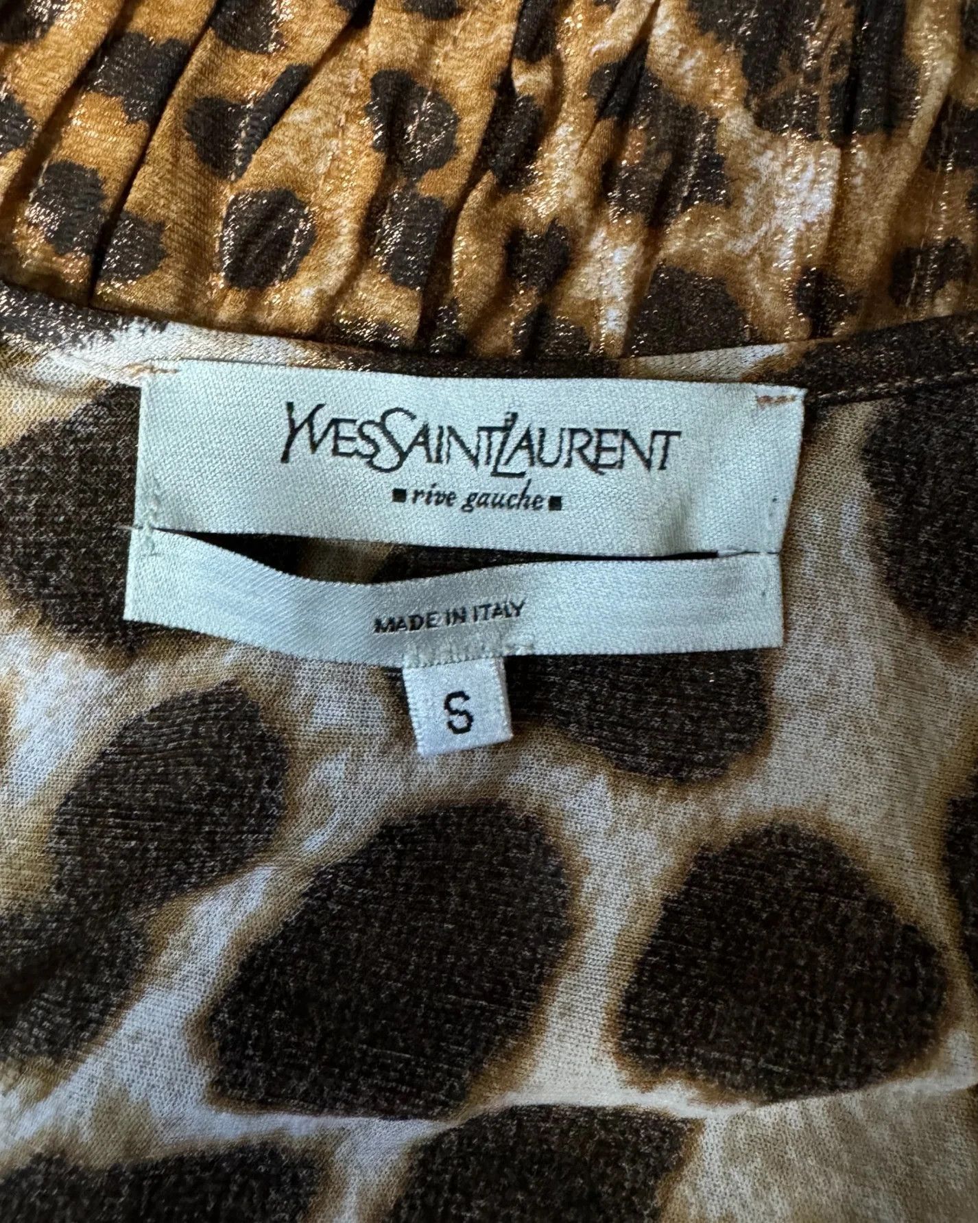 Tom Ford × Yves Saint Laurent Yves Saint Laurent by Tom Ford Leopard Blouse, SS 2002 Size S / US 4 / IT 40 - 6 Thumbnail