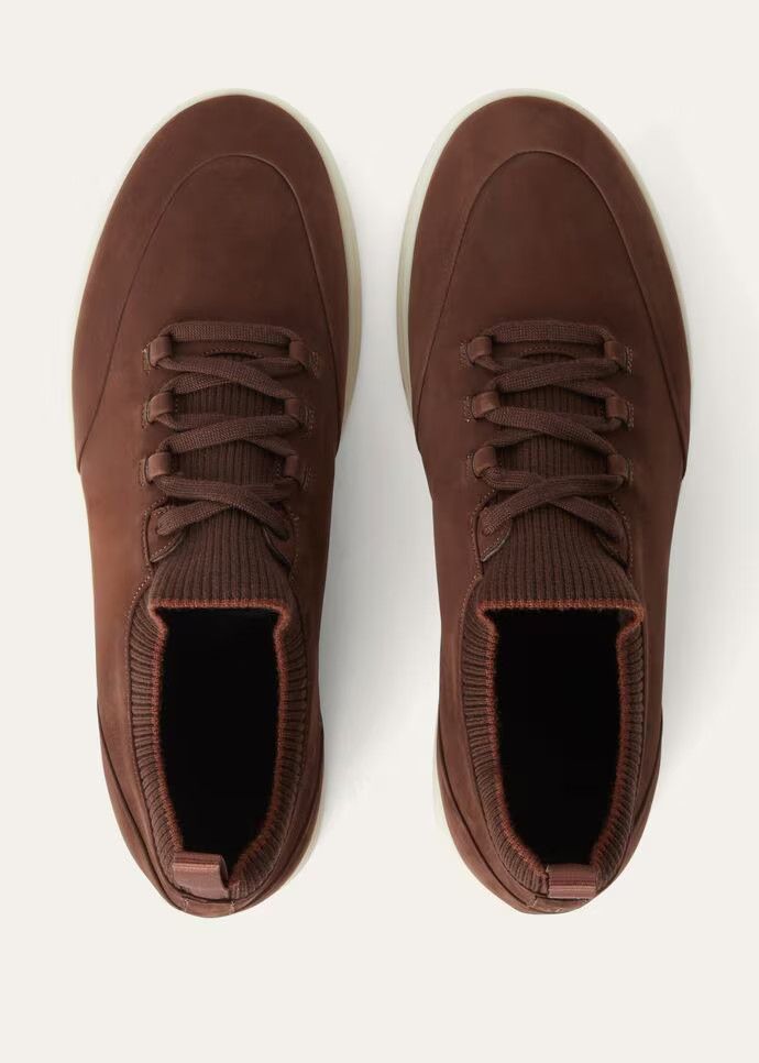 Loro Piana o1loc1c0126 Soho Walk Low-Top Sneakers in Brown Size US 8 / EU 41 - 4 Thumbnail