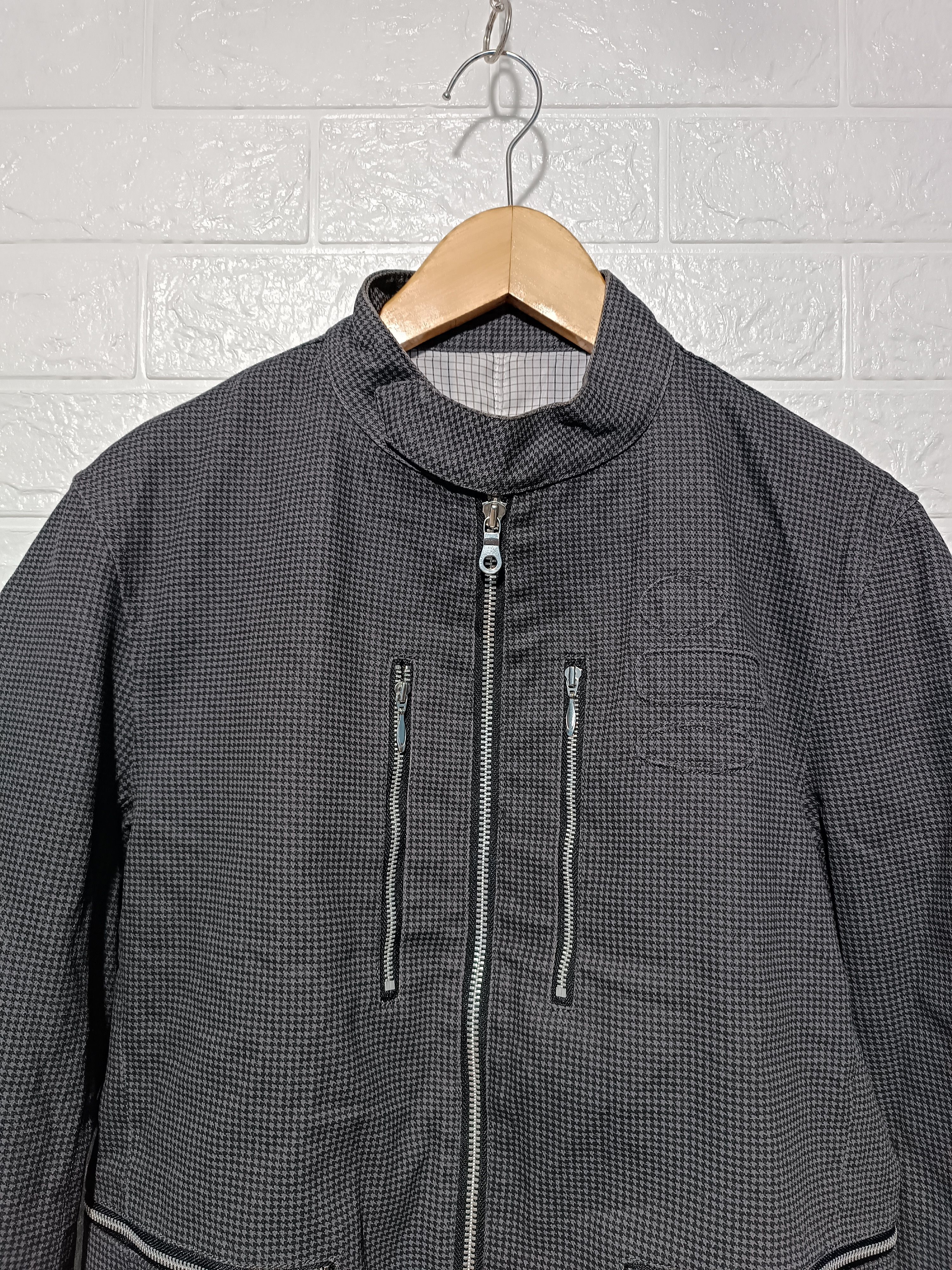 Japanese Brand Vintage Canvas Monogram Biker Jacket Size US L / EU 52-54 / 3 - 2 Thumbnail