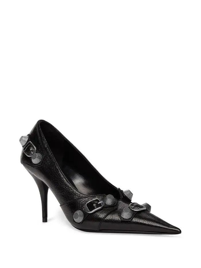 Balenciaga o1bcso1str0126 Cagole 90mm Pumps in Black Size US 6.5 / IT 36.5 - 2 Thumbnail
