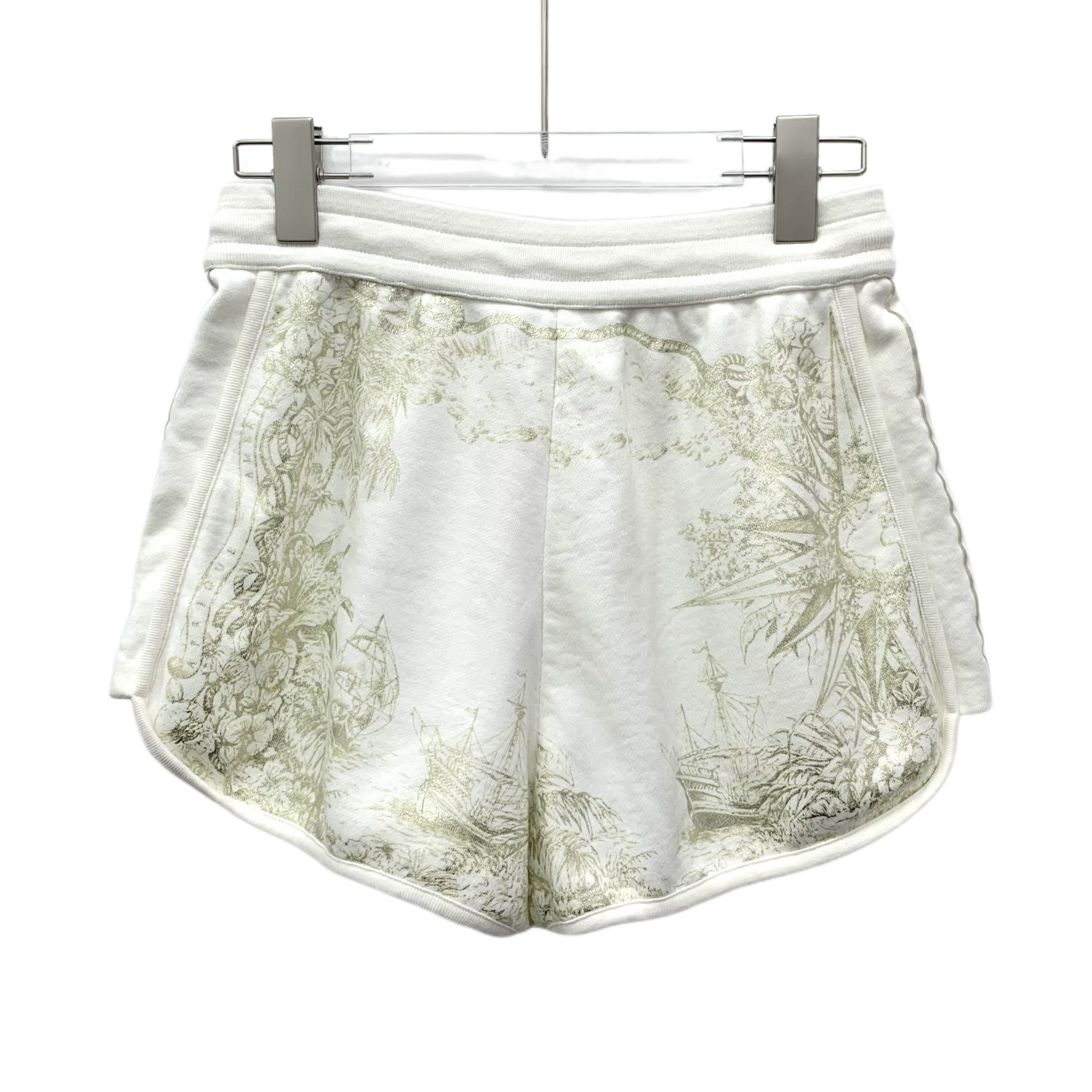 Dior Christian Dior White Jungle Cotton Shorts (Size S) Size 26" / US 2 / IT 38 - 8 Thumbnail
