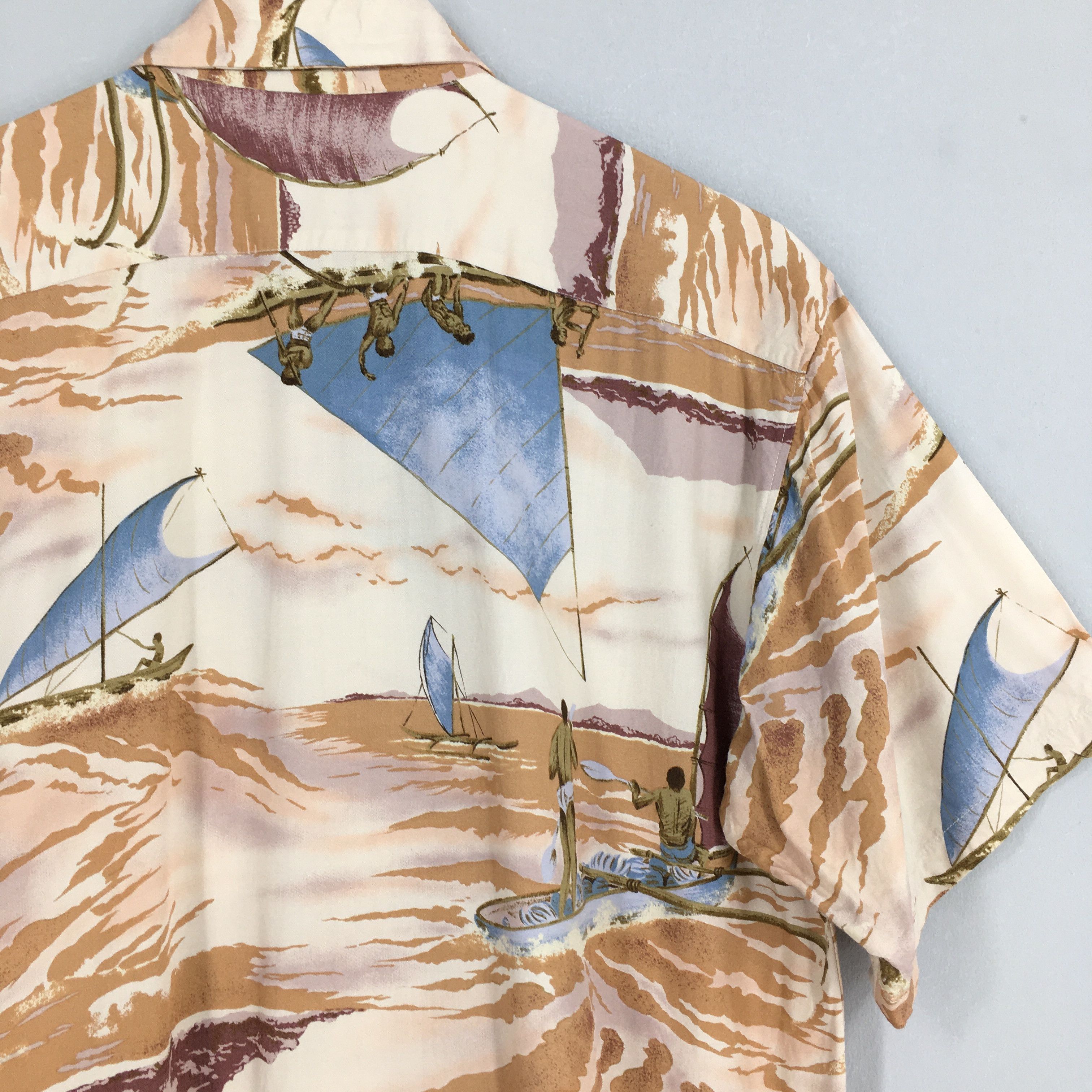 Life's a Beach Vintage 80s Glove House Honolulu Beach Rayon Shirt Medium Size US M / EU 48-50 / 2 - 8 Thumbnail