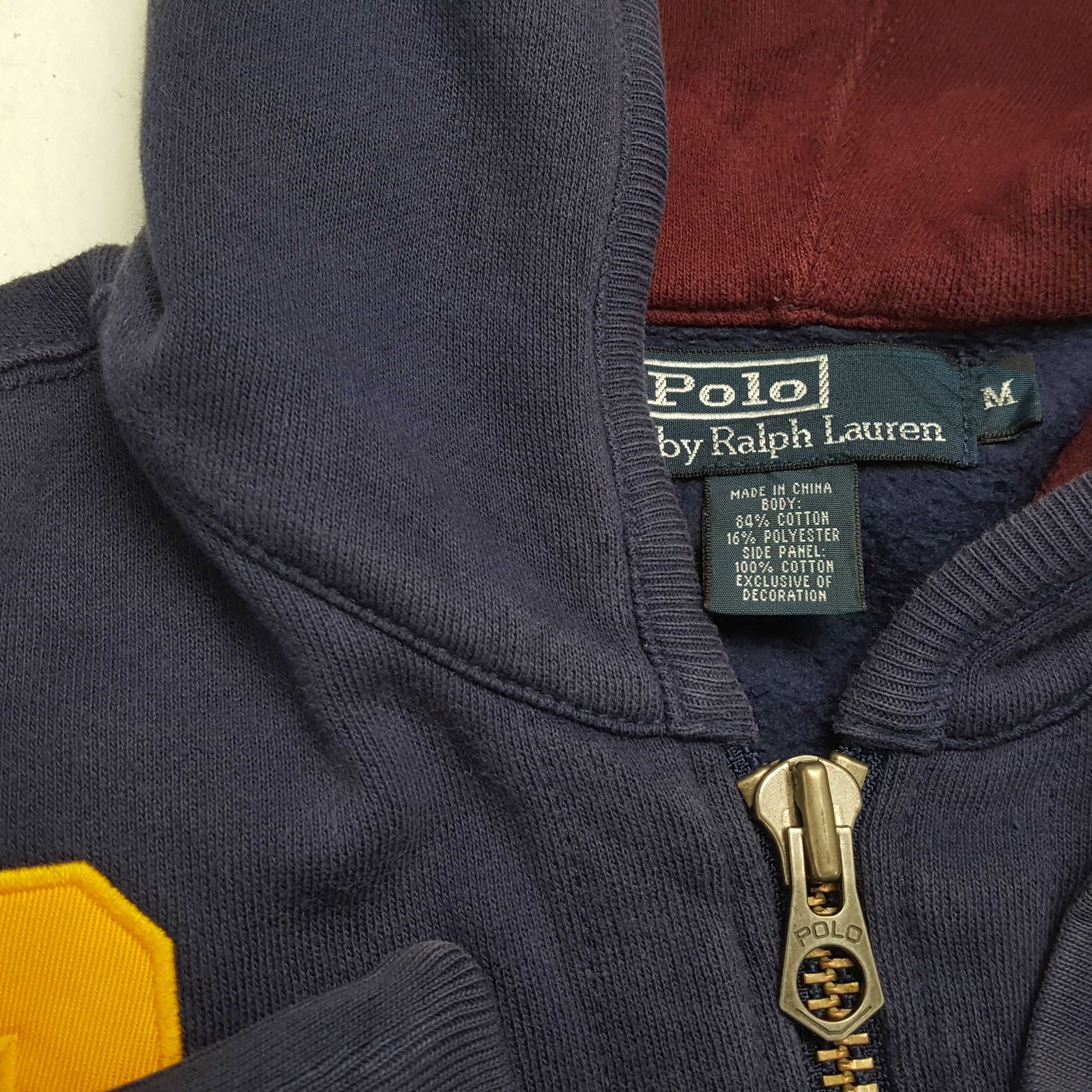 Polo Ralph Lauren × Vintage POLO by RALPH LAUREN Zipper Hoodies Fashion Sports Style Size US M / EU 48-50 / 2 - 9 Thumbnail