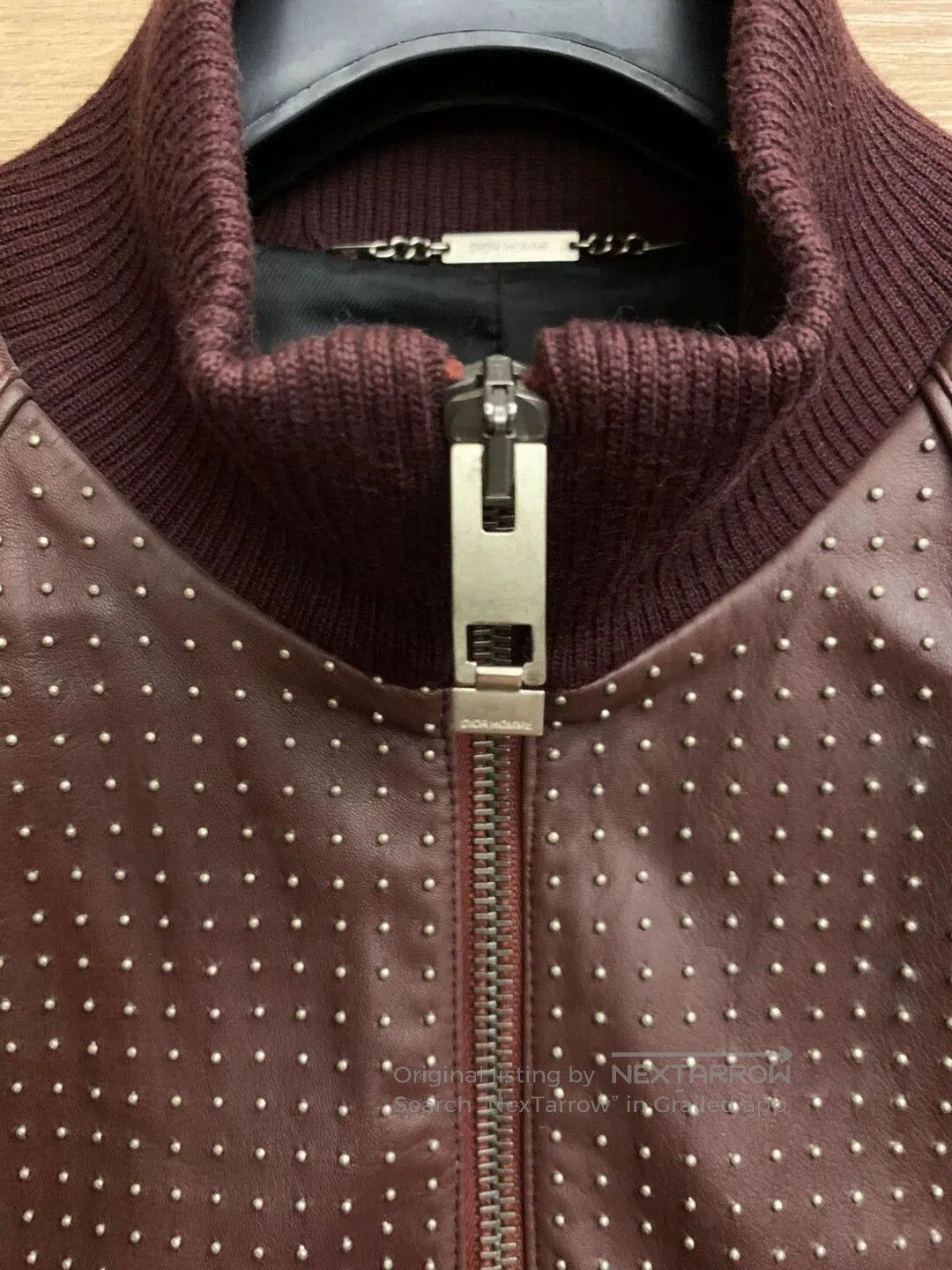 Dior Red Studded Leather Bomber Jacket. Size US S / EU 44-46 / 1 - 4 Thumbnail