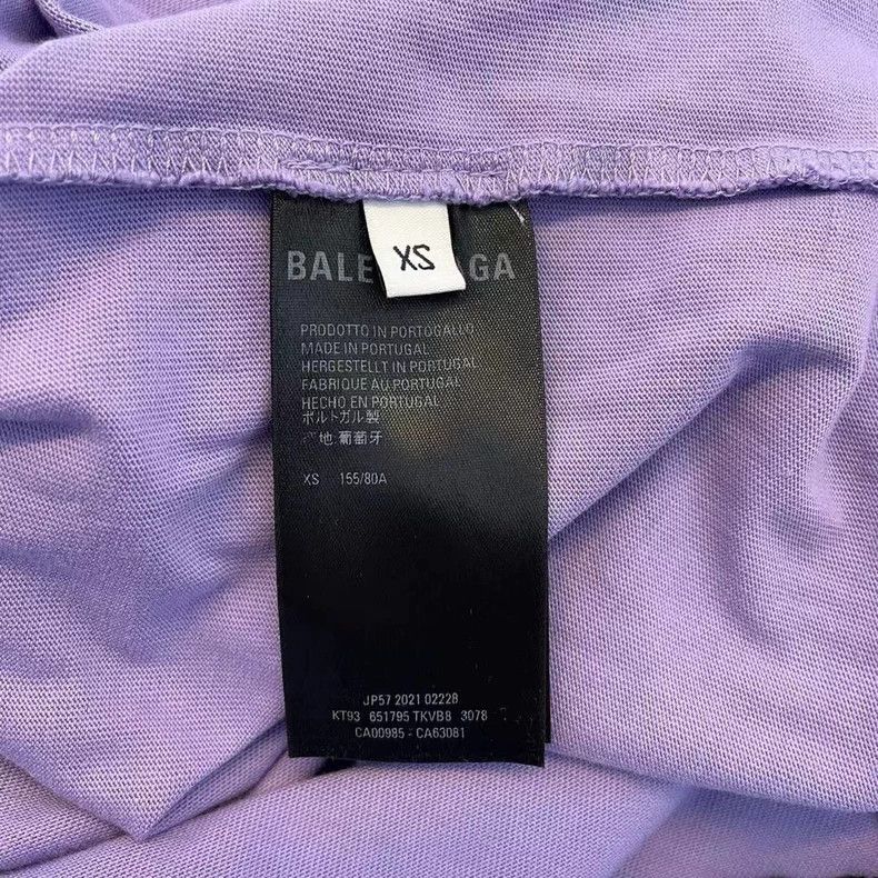 Balenciaga Balenciaga Taro Purple Ripped Letter Short Sleeve Size US XS / EU 42 / 0 - 4 Thumbnail