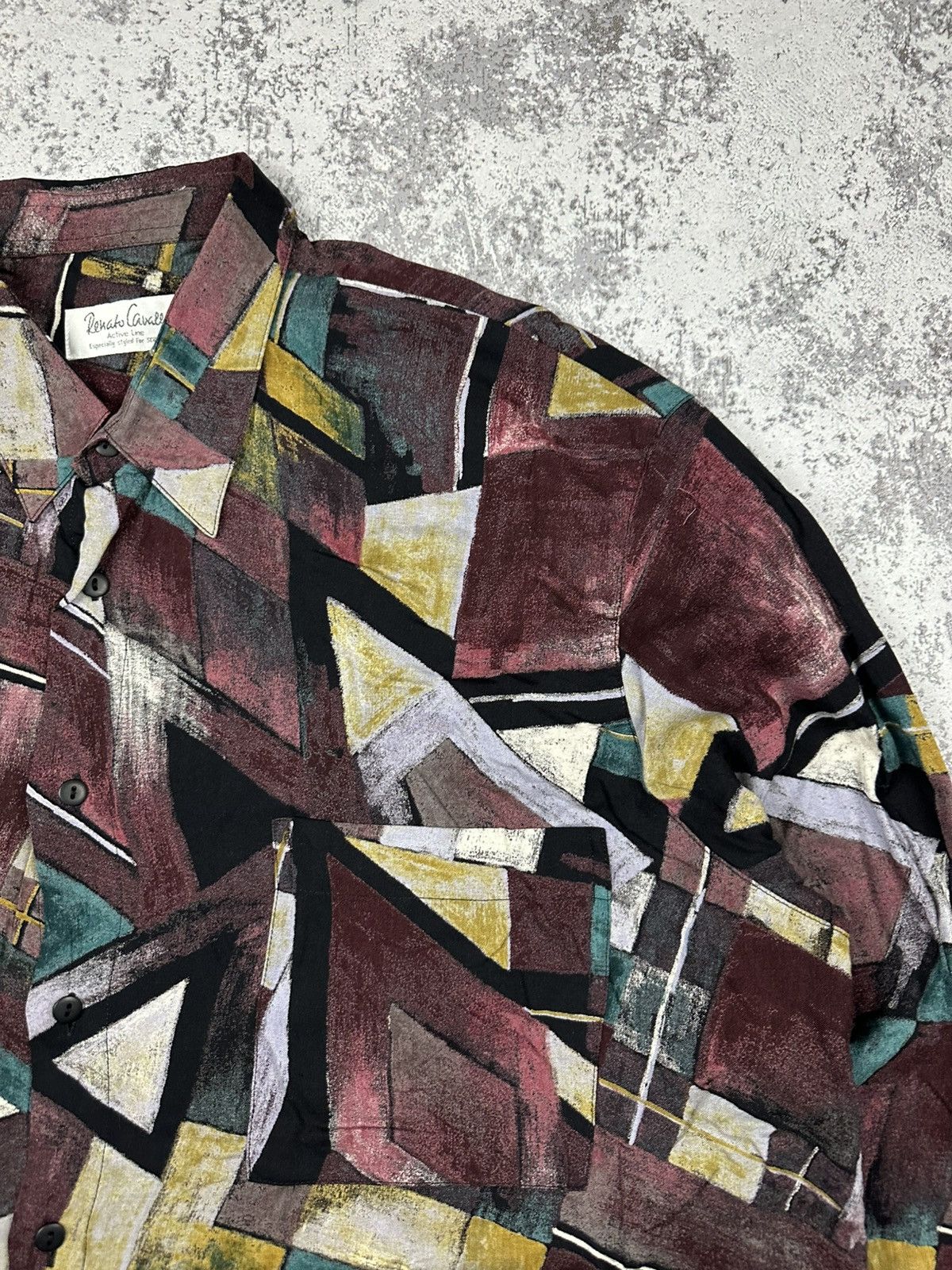 Vintage Vintage Renato Casali Abstract Art Shirt Long Sleeve Viscose Size US XL / EU 56 / 4 - 3 Thumbnail