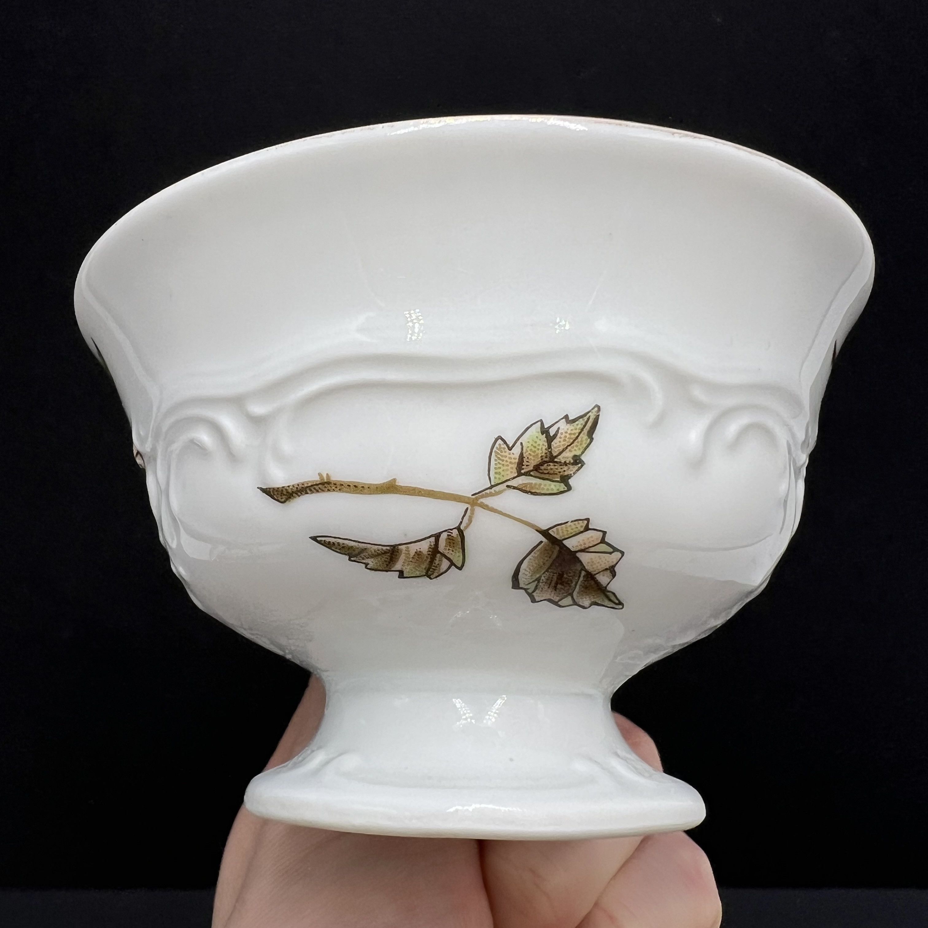 Vintage ANTIQUE Walbrzych Poland Porcelain Pedestal Cup Handpainted Size ONE SIZE - 2 Thumbnail
