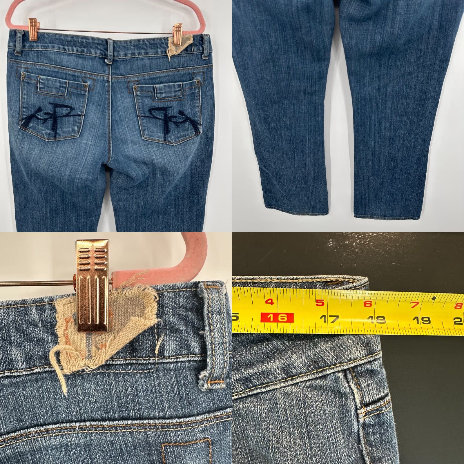 Vintage Chip & Pepper Jeans Women 13 Blue Denim Cotton Stretch Laguna Beach Bootcut Jeans Size 34" / US 12 / IT 48 - 8 Thumbnail
