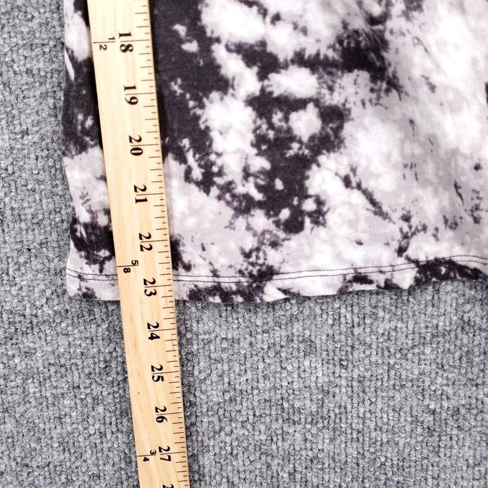 Ann Taylor Ann Taylor Womens Small White Black Tie Dye Short Sleeve Top Cotton Size S / US 4 / IT 40 - 7 Thumbnail
