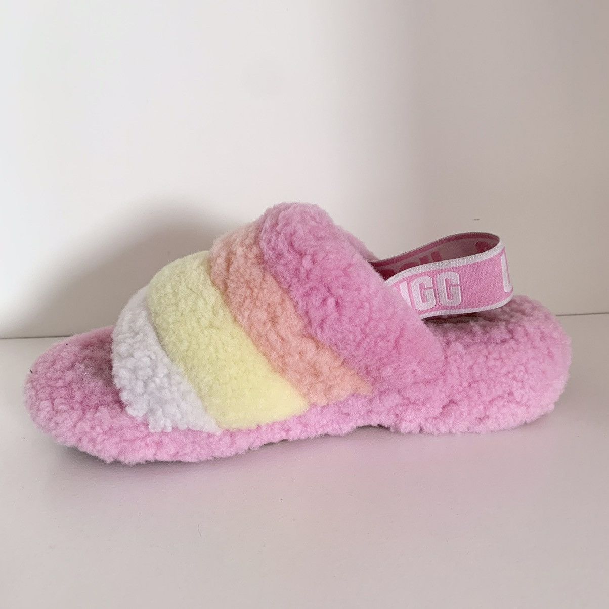 Ugg Ugh shearling pastel pink popsicle slides Size US 7 / IT 37 - 11 Thumbnail