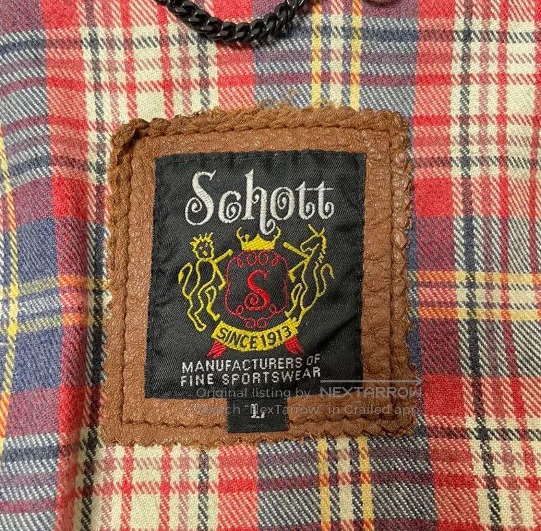 Schott Schott Motorcycle leather coat Size US L / EU 52-54 / 3 - 9 Thumbnail
