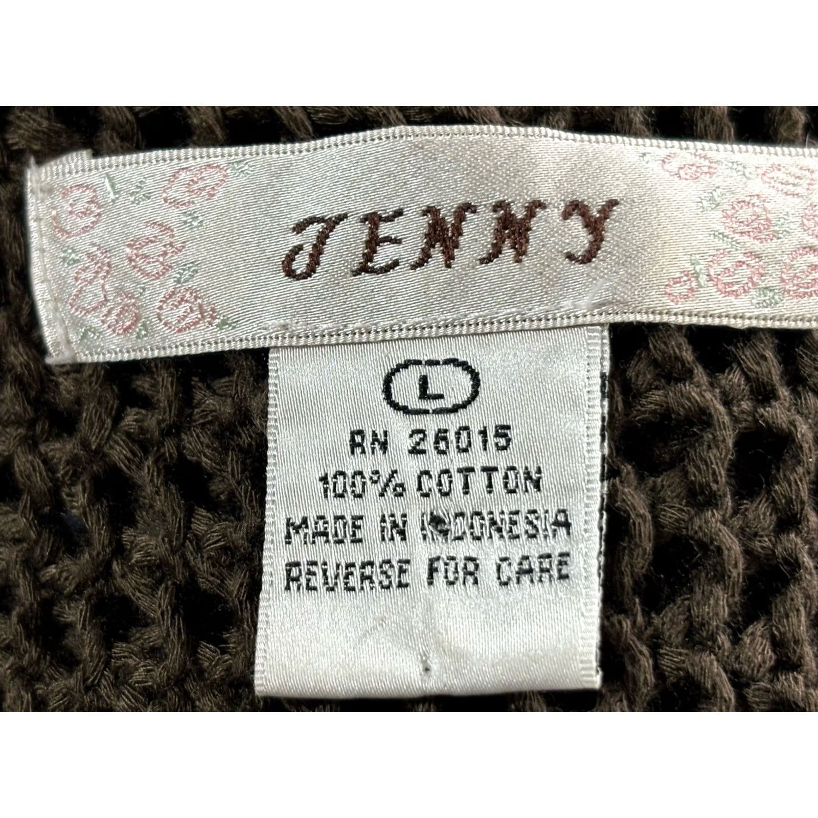 Vintage VINTAGE Jenny Crochet Cardigan Sweater Women’s L Chocolate Brown Pointelle Festival Bohemian 90s Y2K Shirt Womens Clothing Regular Size L Brown Size L / US 10 / IT 46 - 6 Thumbnail