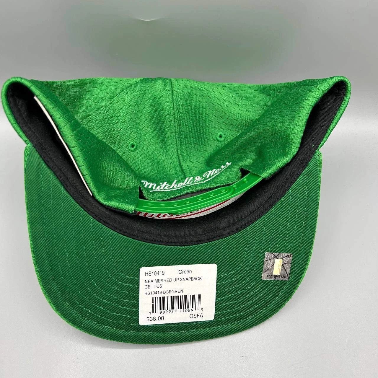 Mitchell & Ness Boston Celtics Hat Men Mesh Mitchell & Ness NBA Snap Back Size ONE SIZE - 8 Thumbnail