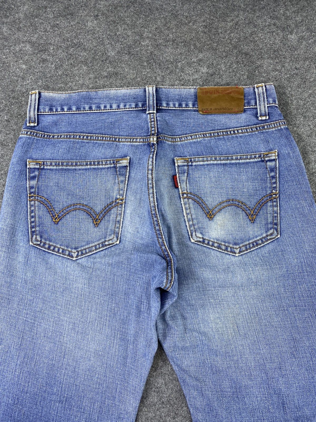 Edwin × Jean × Vintage Edwin 503zz Distress Blue Wash Jeans - J970 Size US 34 / EU 50 - 9 Thumbnail