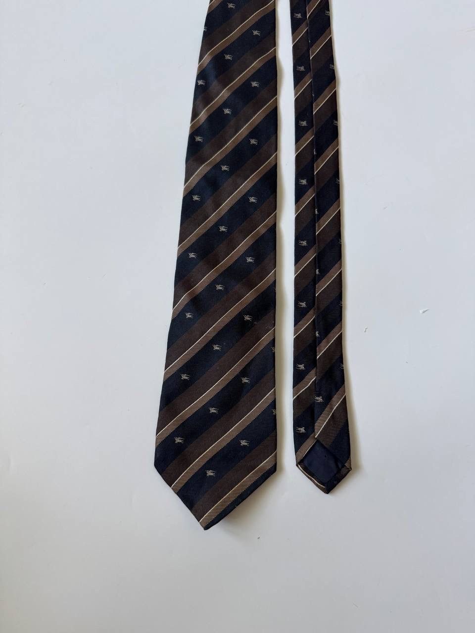 Vintage Burberry Tie 90’s silk multi logo