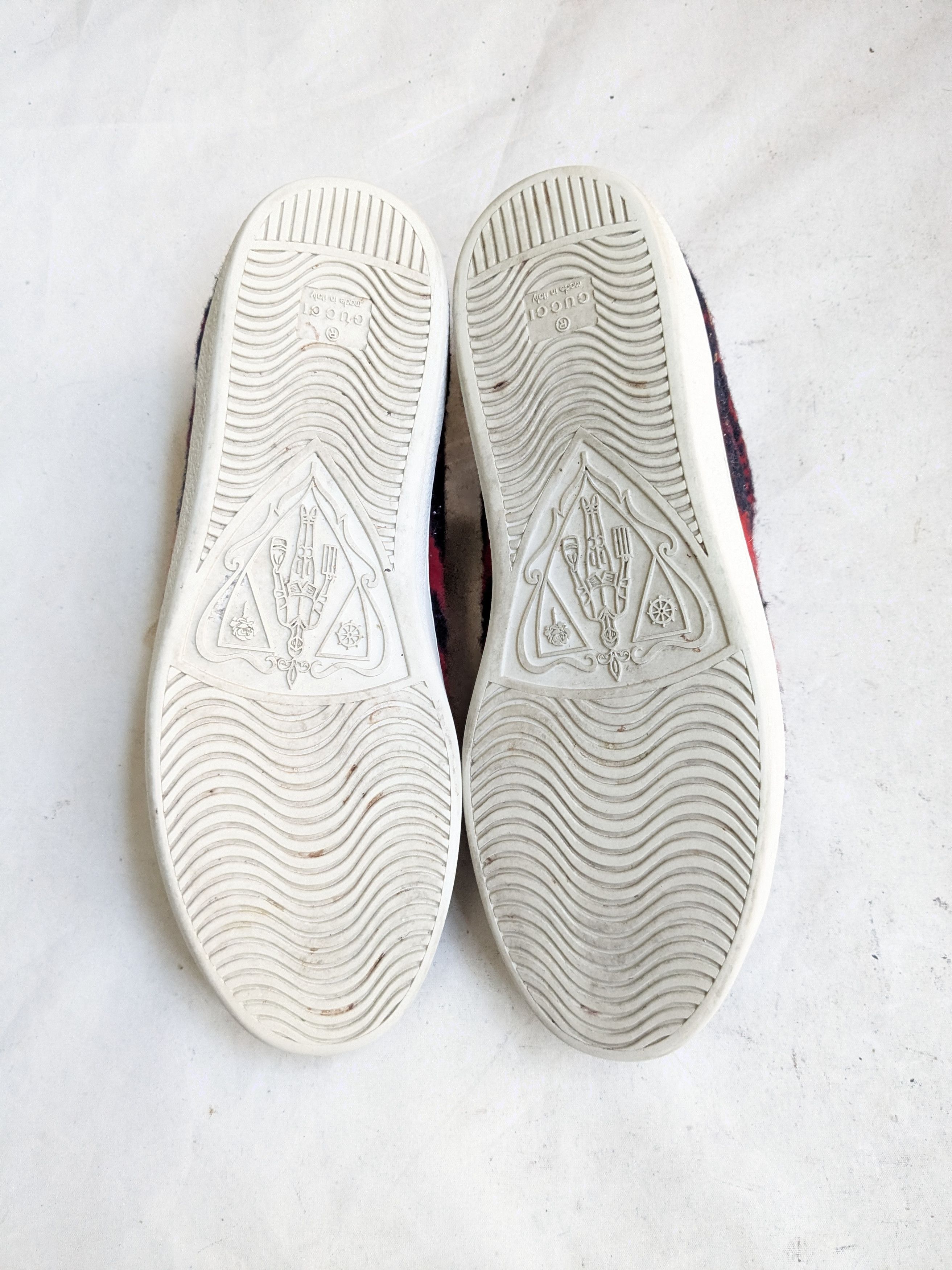 Gucci Gucci Ace Sneakers Monogram GG Logo 10 Red Navy Blue Size US 10 / EU 43 - 14 Thumbnail