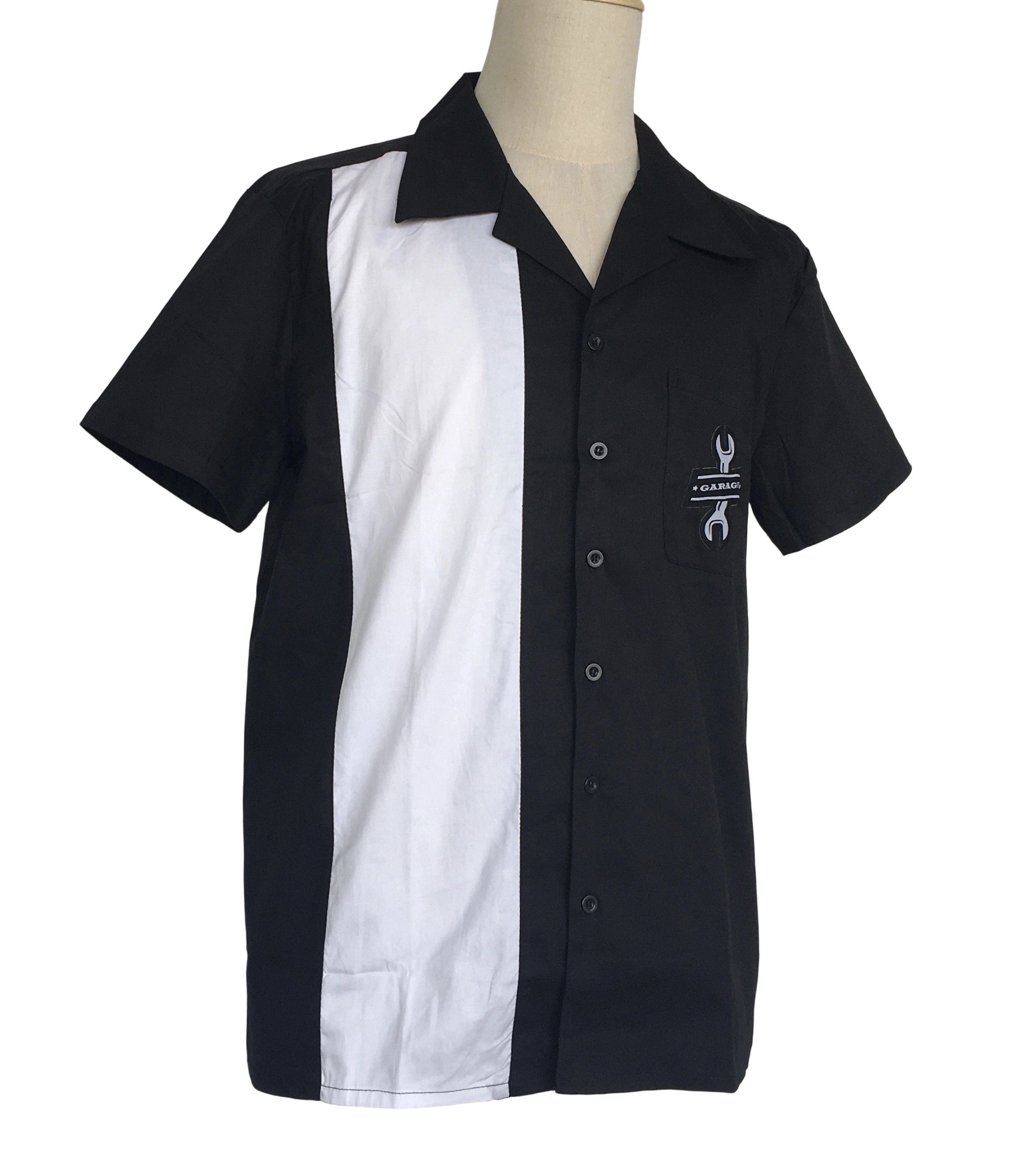 Other Black Men Shirts Patch Pocket White Panel Vintage Style Size US L / EU 52-54 / 3 - 2 Thumbnail