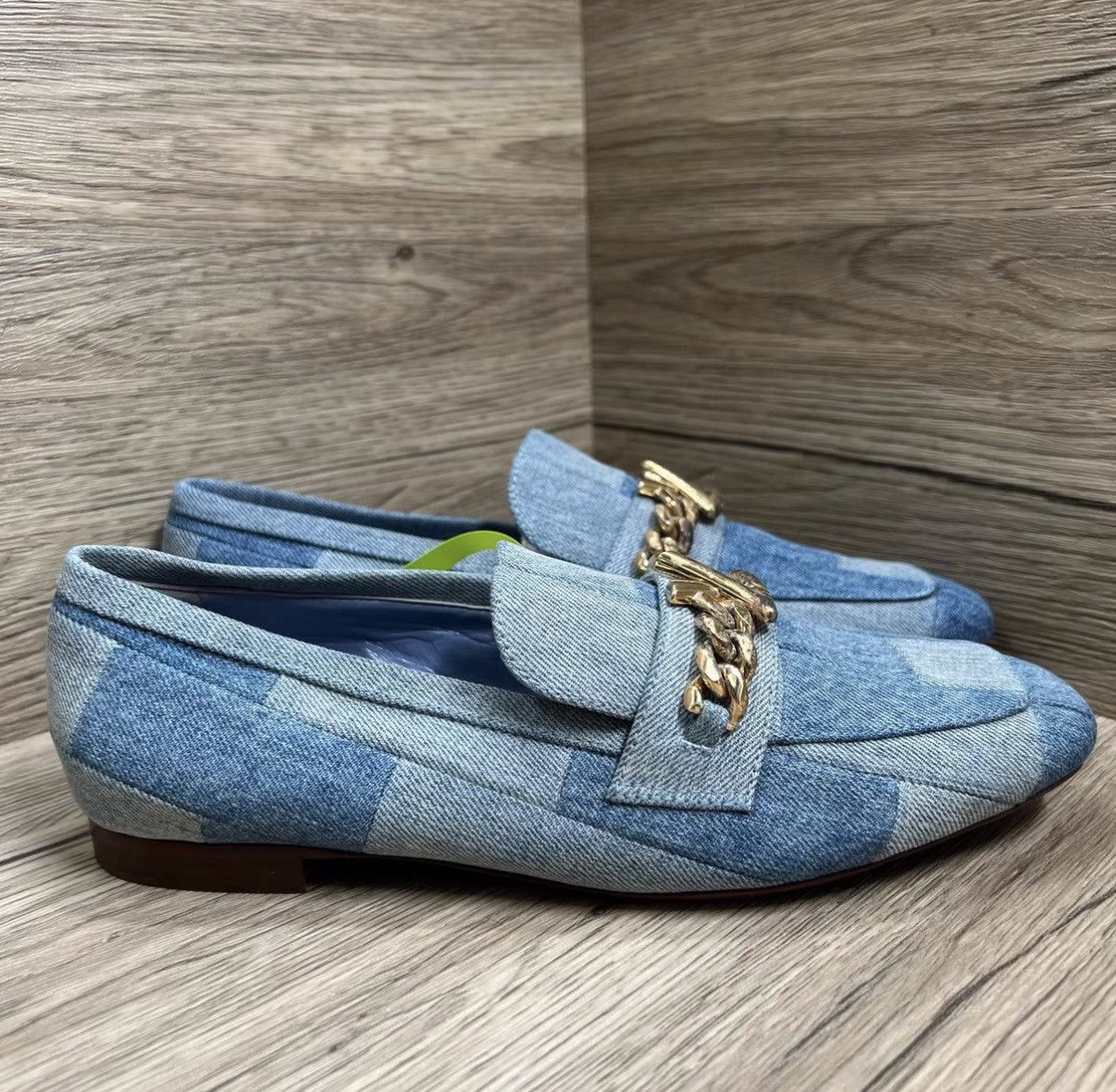 Louis Vuitton Louis Vuitton Upper Case Denim Damier Chain Loafers J41 Size US 6 / IT 36 - 3 Thumbnail