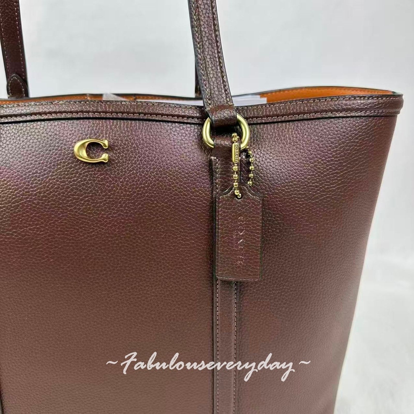 Coach Coach Legacy Tote Bag Shoulder Bag Leather/Brass/Maple Brown Size ONE SIZE - 7 Thumbnail