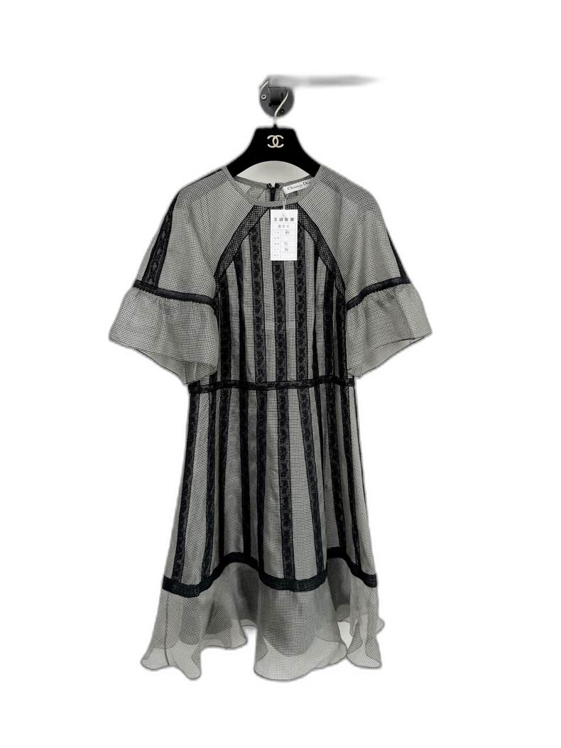 Dior Dior Runway Short Sleeve Dress Size L / US 10 / IT 46 - 1 Thumbnail