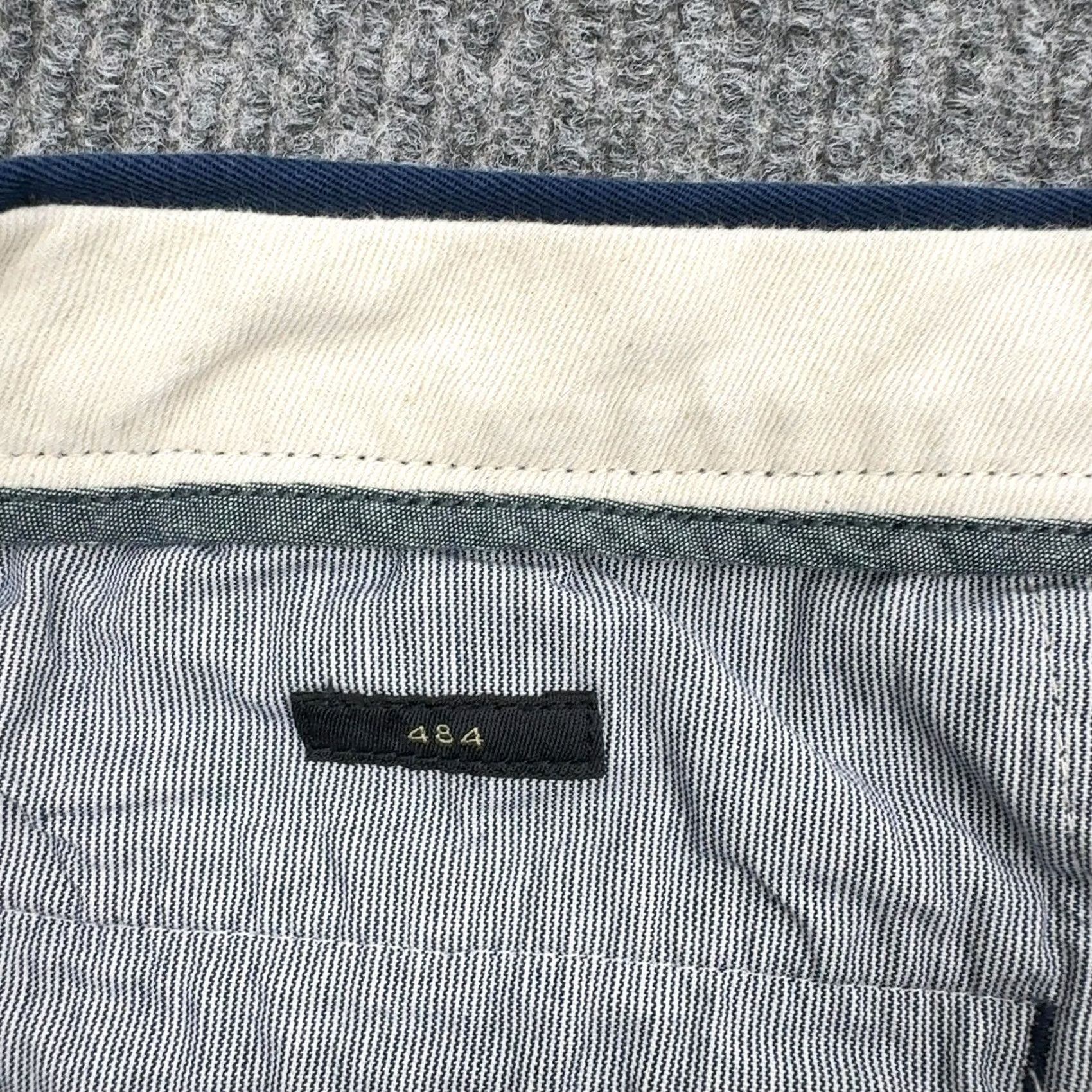 J.Crew J.CREW Chino Pants Slim 33x30 Navy Blue Cotton Stretch 484 Casual Style Mens Size US 35 - 6 Thumbnail