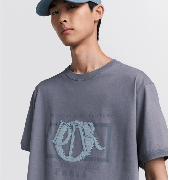 Dior o1w1db10525 493J64 Relaxed-Fit T-Shirt in Gray Size US M / EU 48-50 / 2 - 6 Thumbnail