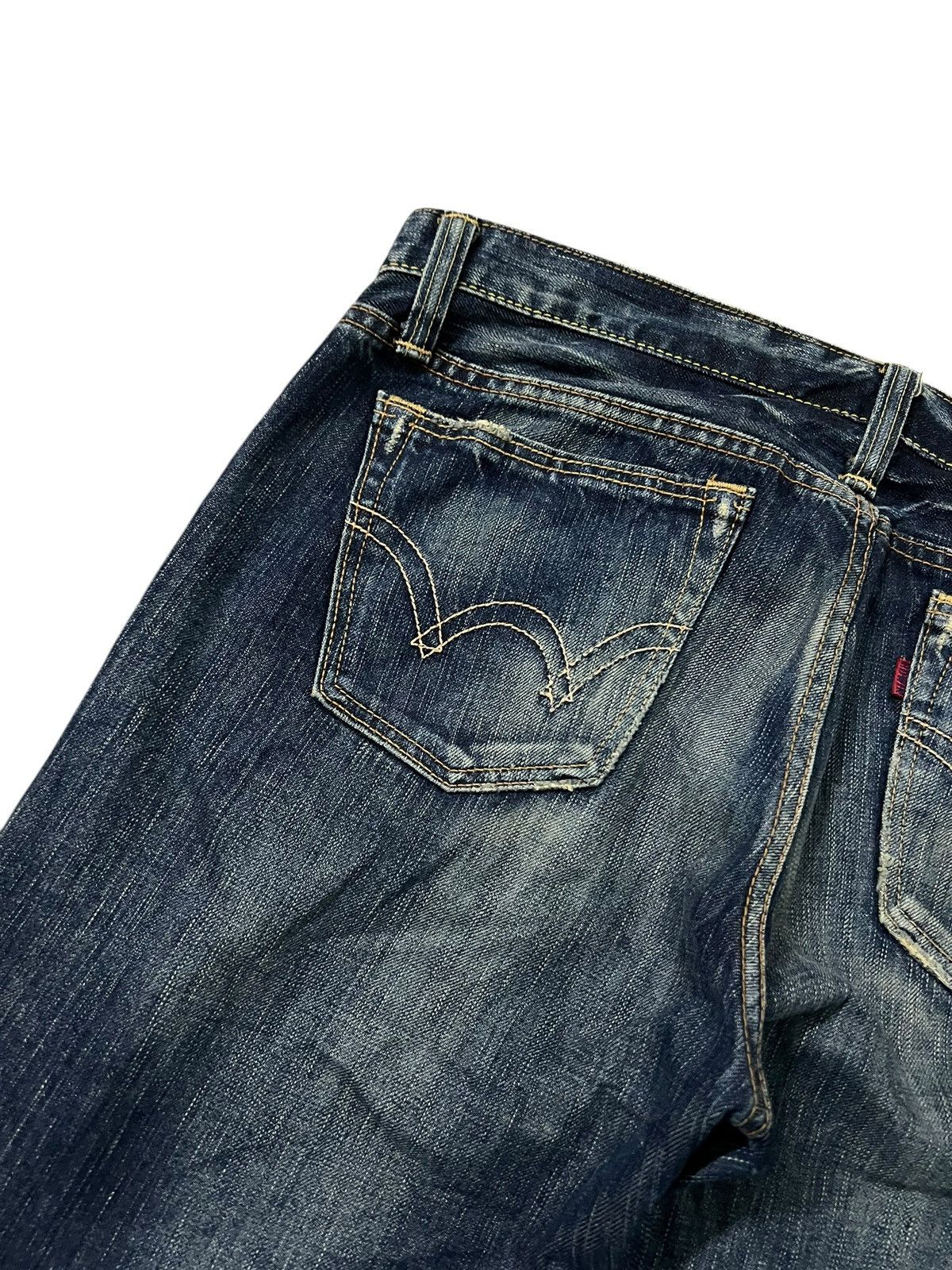 Japanese Brand Edwin 503 Flare Distressed Mud Wash Bootcut Jean Very Rare Size US 32 / EU 48 - 16 Thumbnail