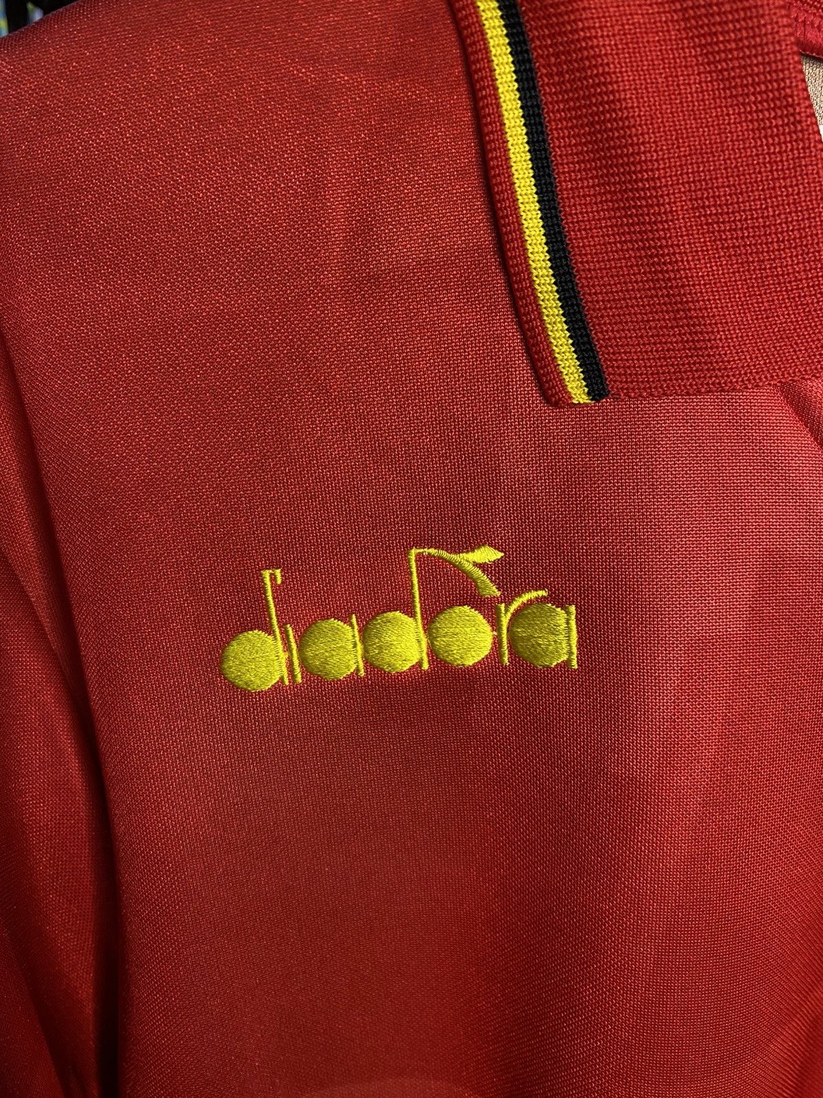 Diadora Jersey vintage belgia 1992 Size US L / EU 52-54 / 3 - 3 Thumbnail