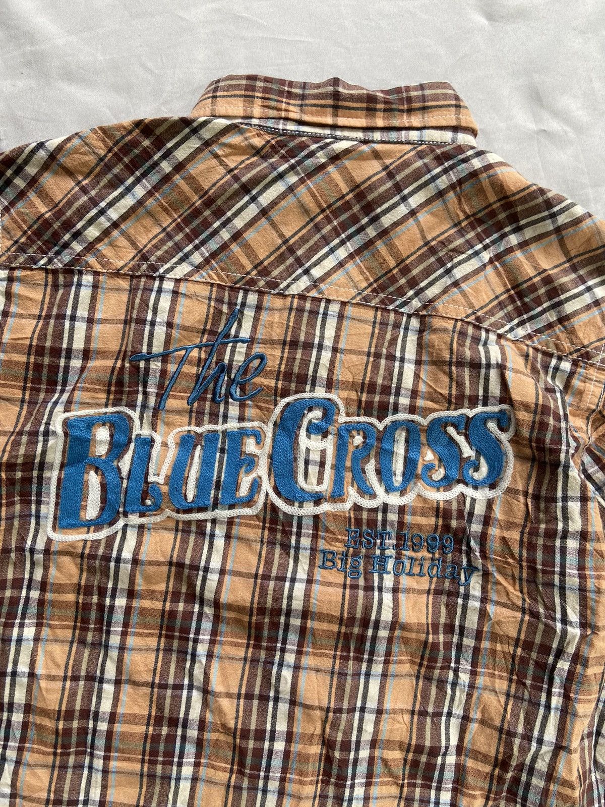 Japanese Brand BLUE CROSS BIG HOLIDAY BUTTON UP SHIRT Size US M / EU 48-50 / 2 - 10 Thumbnail