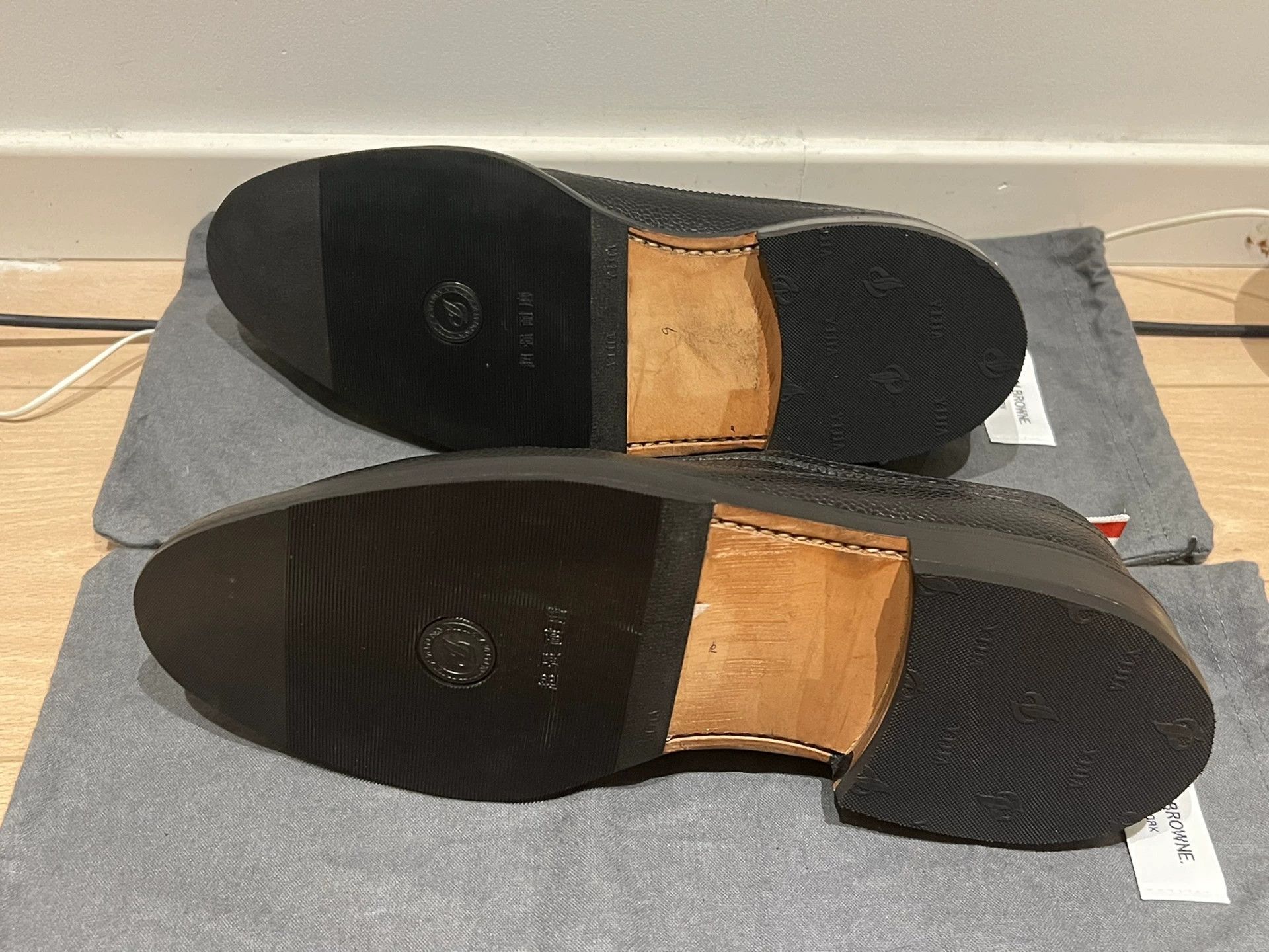 Thom Browne Thom Browne Black Carved Leather Shoes Wooden Sole Size 9.5 Size US 9.5 / EU 42-43 - 3 Thumbnail