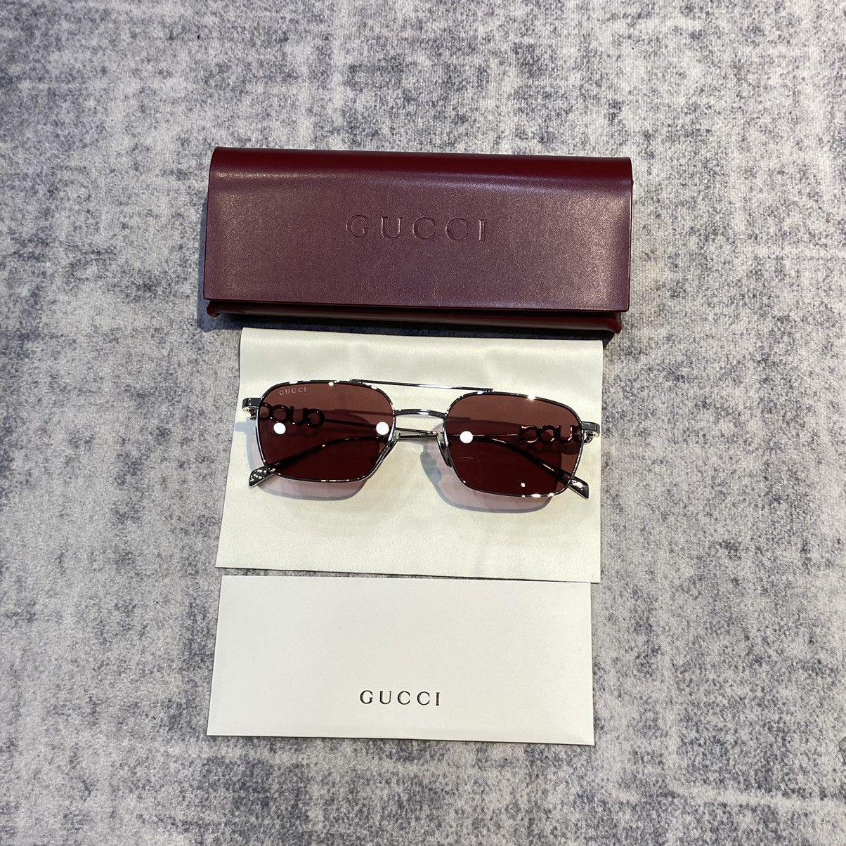 Gucci GUCCI GG1804S 004 SILVER RED Size ONE SIZE - 7 Thumbnail