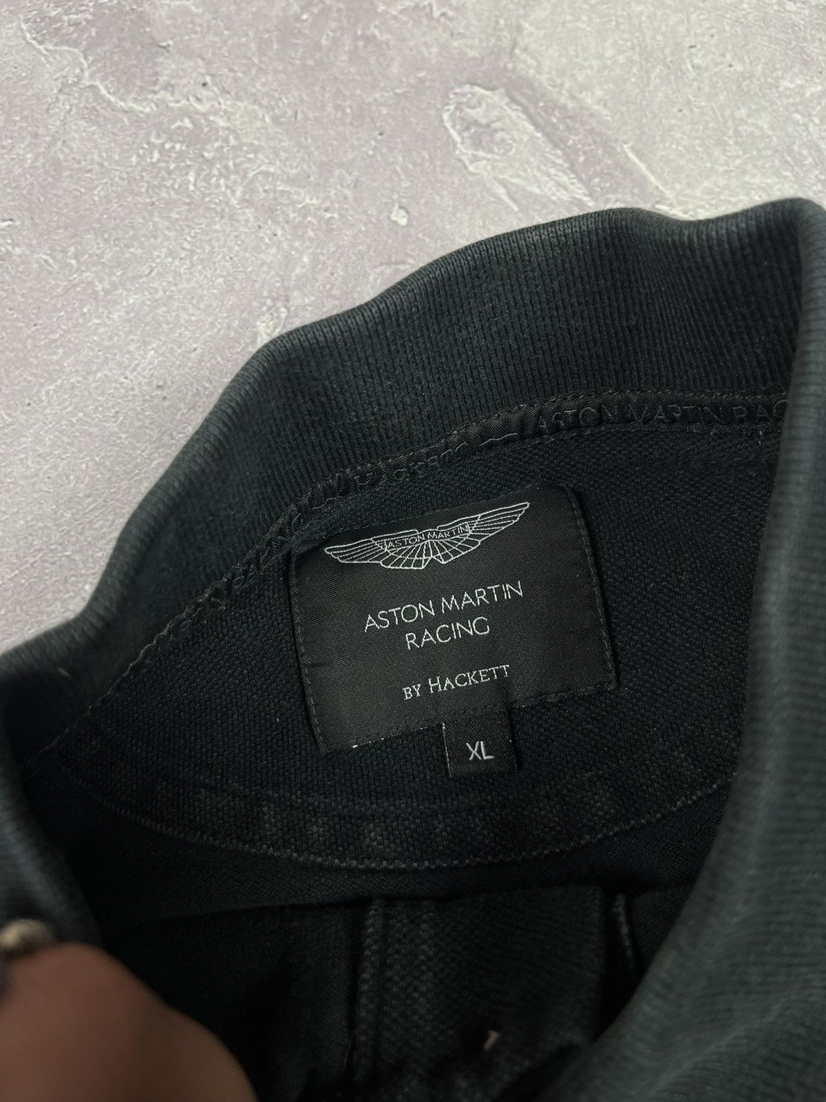 Hackett Hackett GB Aston Martin Racing DBR 9 Faded Grey Polo Shirt Size US XL / EU 56 / 4 - 7 Thumbnail
