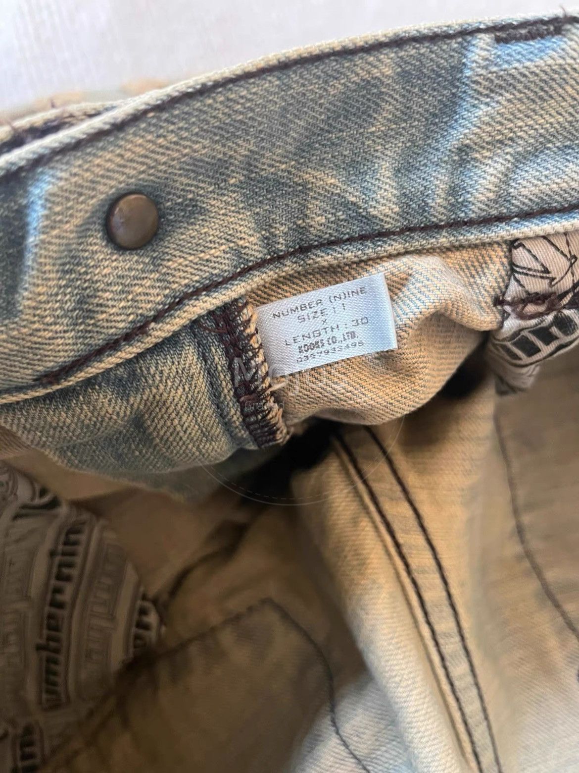 Number (N)ine Sz 1 Number Nine 02AW Mud Washed Denim-2508 Size US 28 / EU 44 - 6 Thumbnail