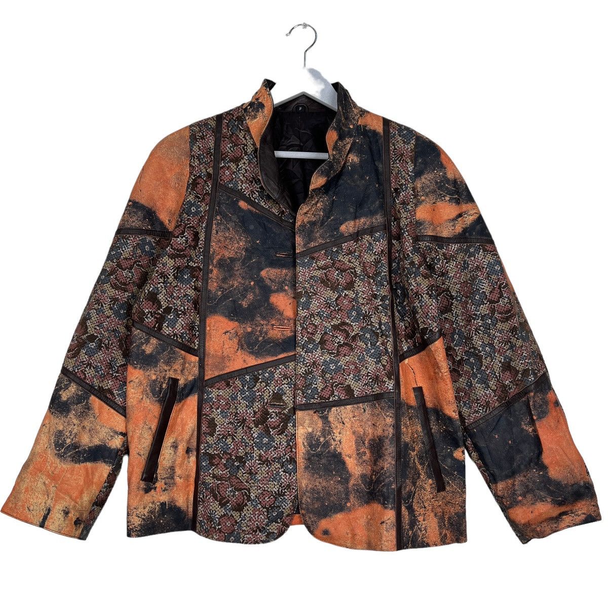 Japanese Brand 🔥 RARE VINTAGE PATCHWORK LEATHER JACKET NICE DESIGN Size US M / EU 48-50 / 2 - 1 Thumbnail