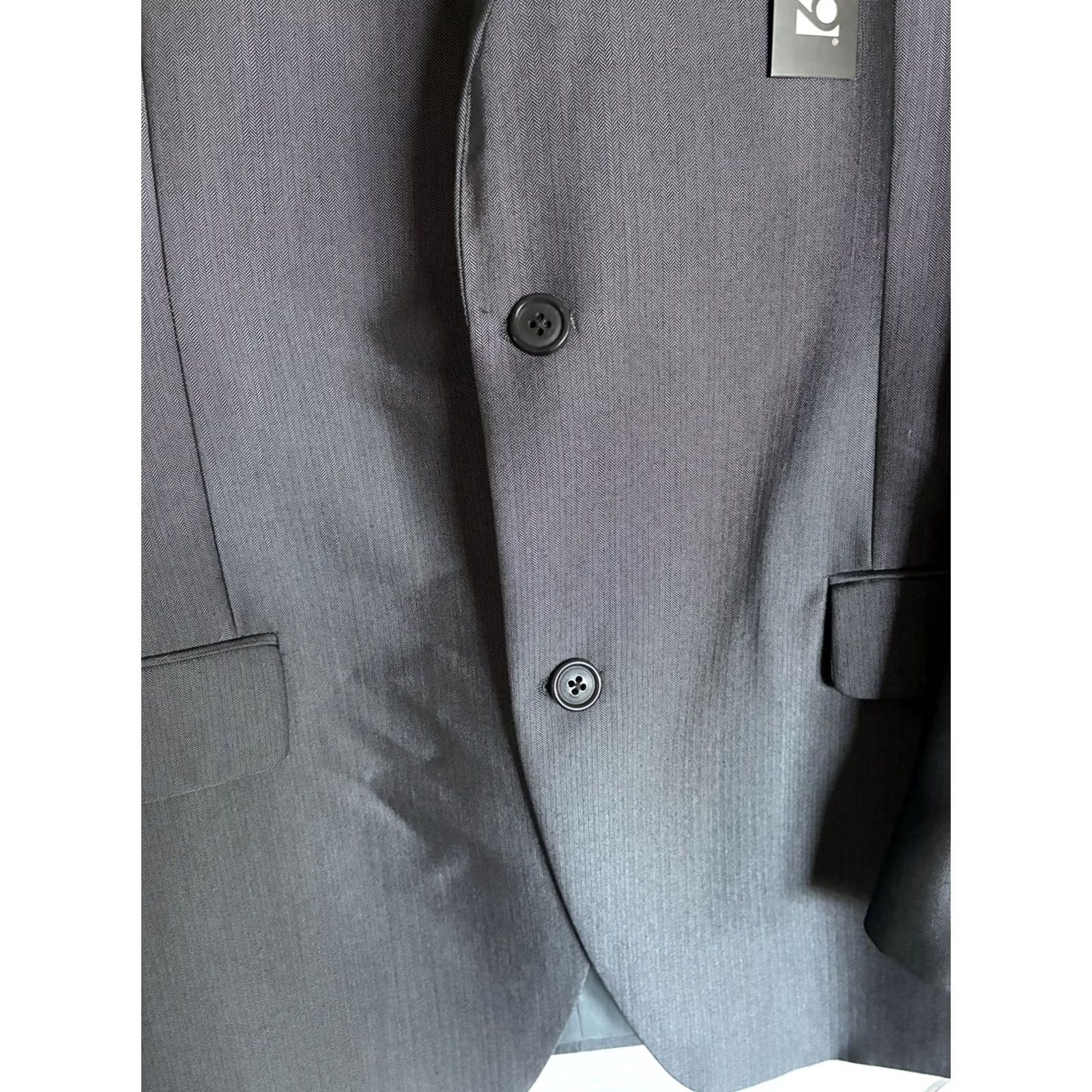 Apt. 9 apt. 9 suit jacket long 42 mens gray two-button formal coat 2 piece Size 42R - 3 Thumbnail