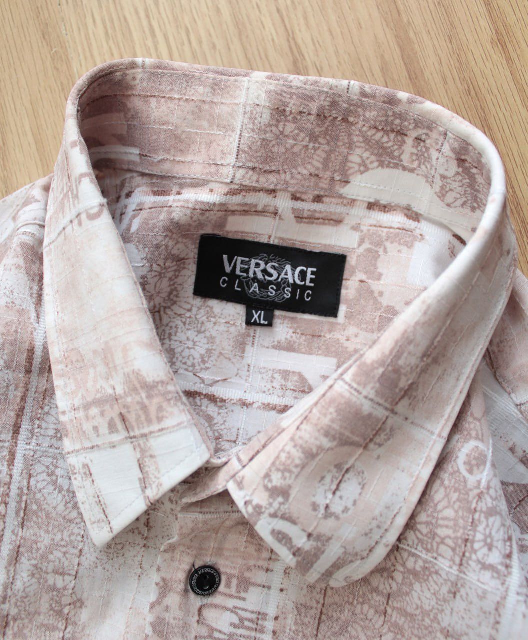Vintage 🔥 RARE Versace Classic Vintage Drill Shirt Short Sleeve Y2K Size US XL / EU 56 / 4 - 3 Thumbnail