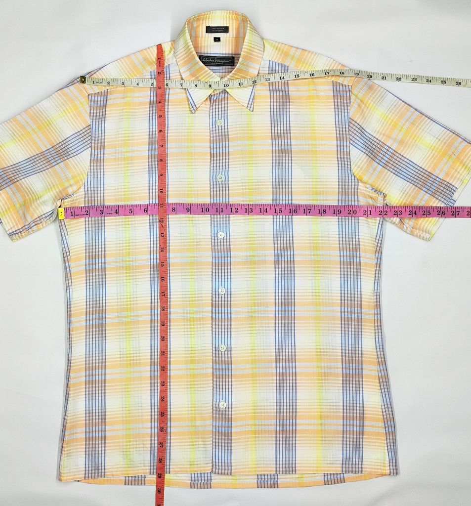 Salvatore Ferragamo original SALVATORE FERRAGAMO flannel short sleeve shirt Size US S / EU 44-46 / 1 - 3 Thumbnail