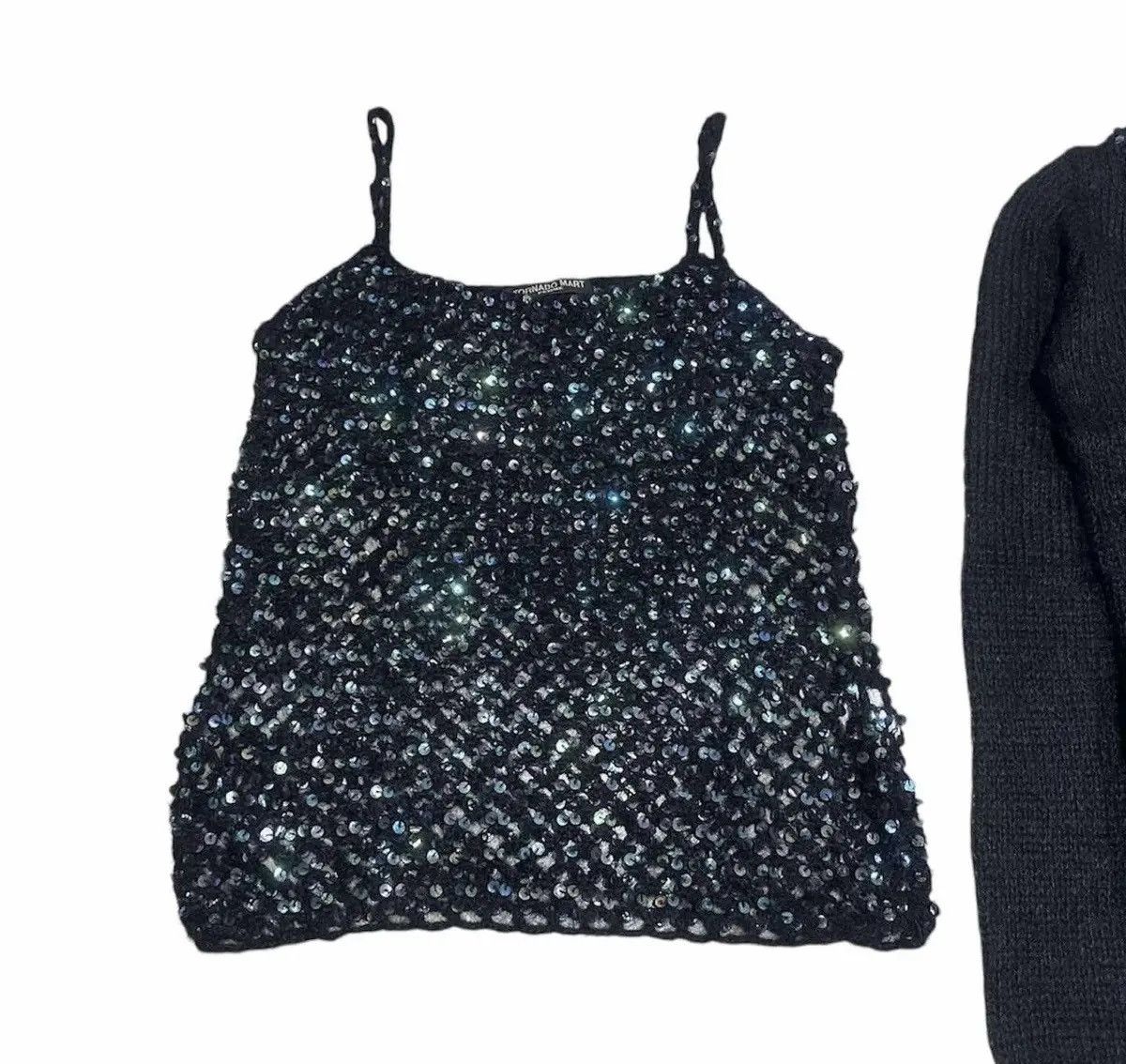 Hysteric Glamour × Japanese Brand × Tornado Mart ♟️ Sick Y2K Tornado Mart Knit Cardigan Sequin & Camisole Set Size M / US 6-8 / IT 42-44 - 4 Thumbnail