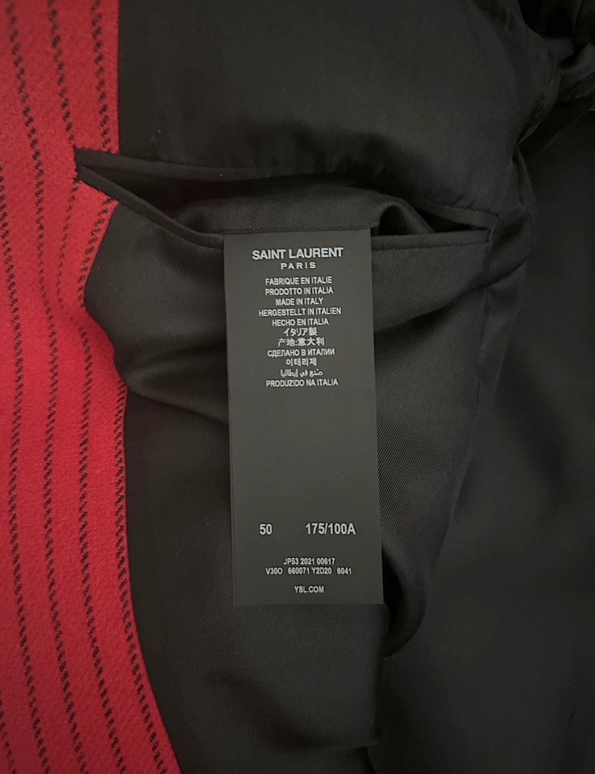 Saint Laurent Wool Pinstripe Blazer