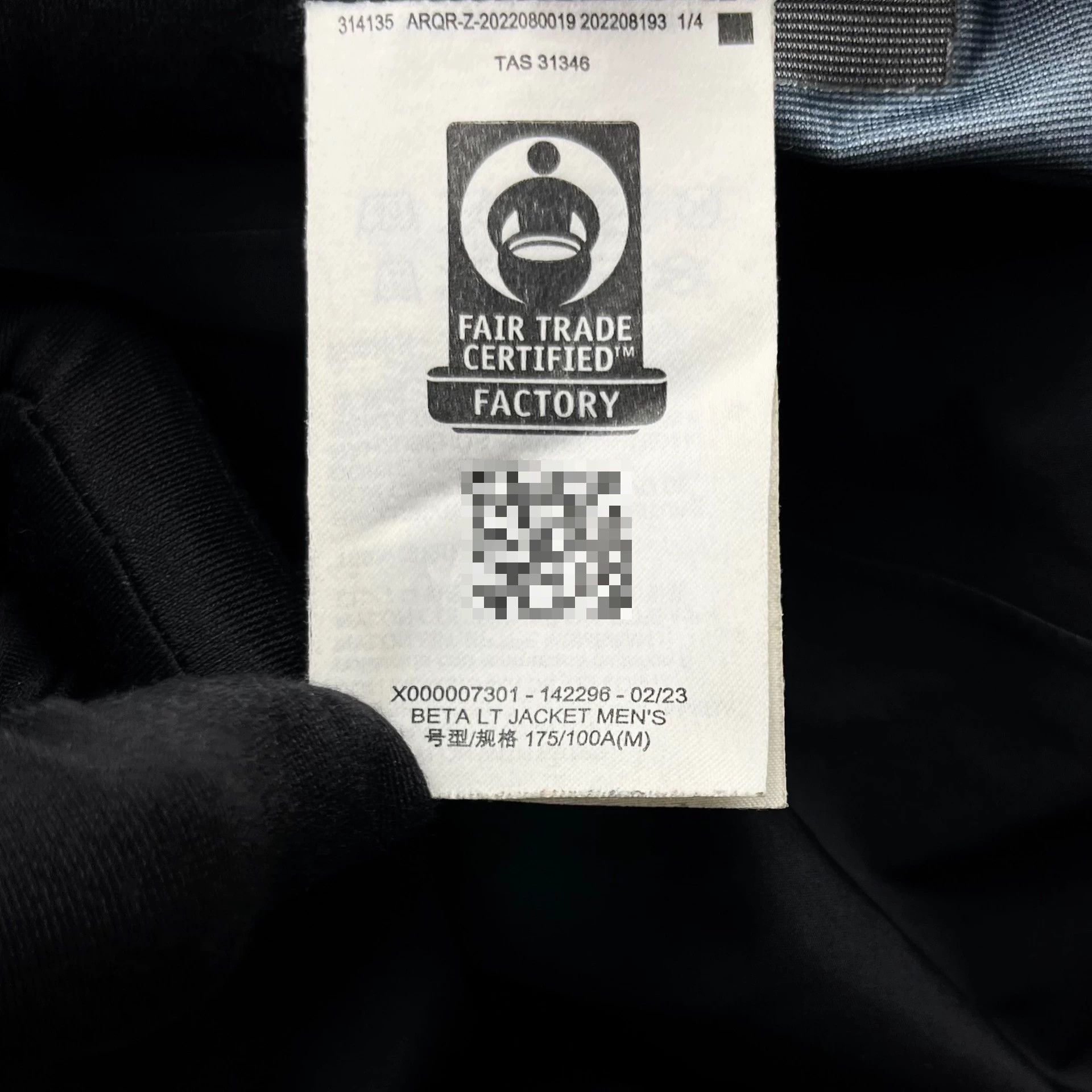 Arc'teryx Arcteryx BETA LT GORE-TEX Black M unisex jacket Size US M / EU 48-50 / 2 - 4 Thumbnail
