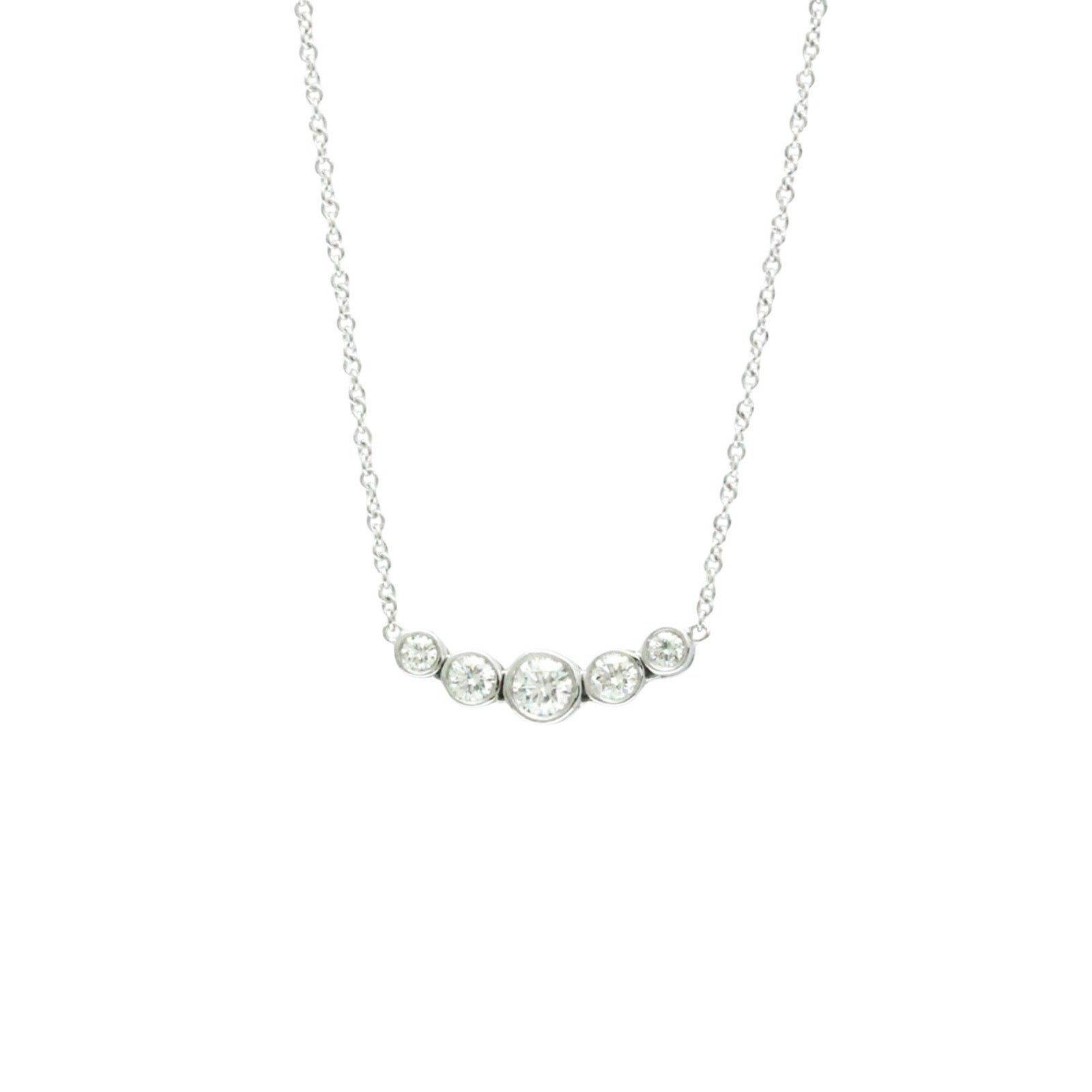 Tiffany & Co. Graduated Diamond Bezel Necklace