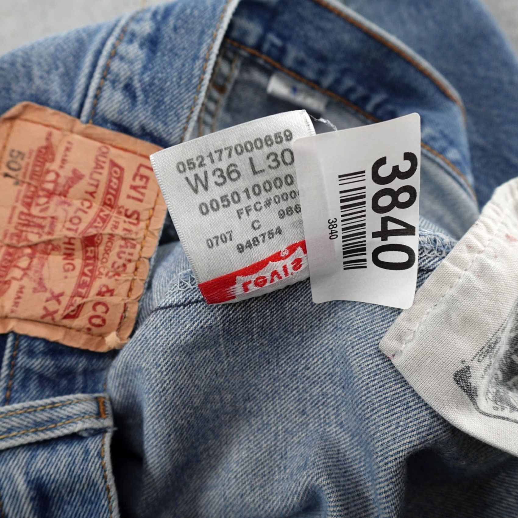 Levi's Levi's 501 Jeans Mens 36 (36X26) Light Blue Straight Vintage Denim Cotton 5-Pocket 501 Series Regular Rise Mid Jeans Mens Size US 36 / EU 52 - 5 Thumbnail