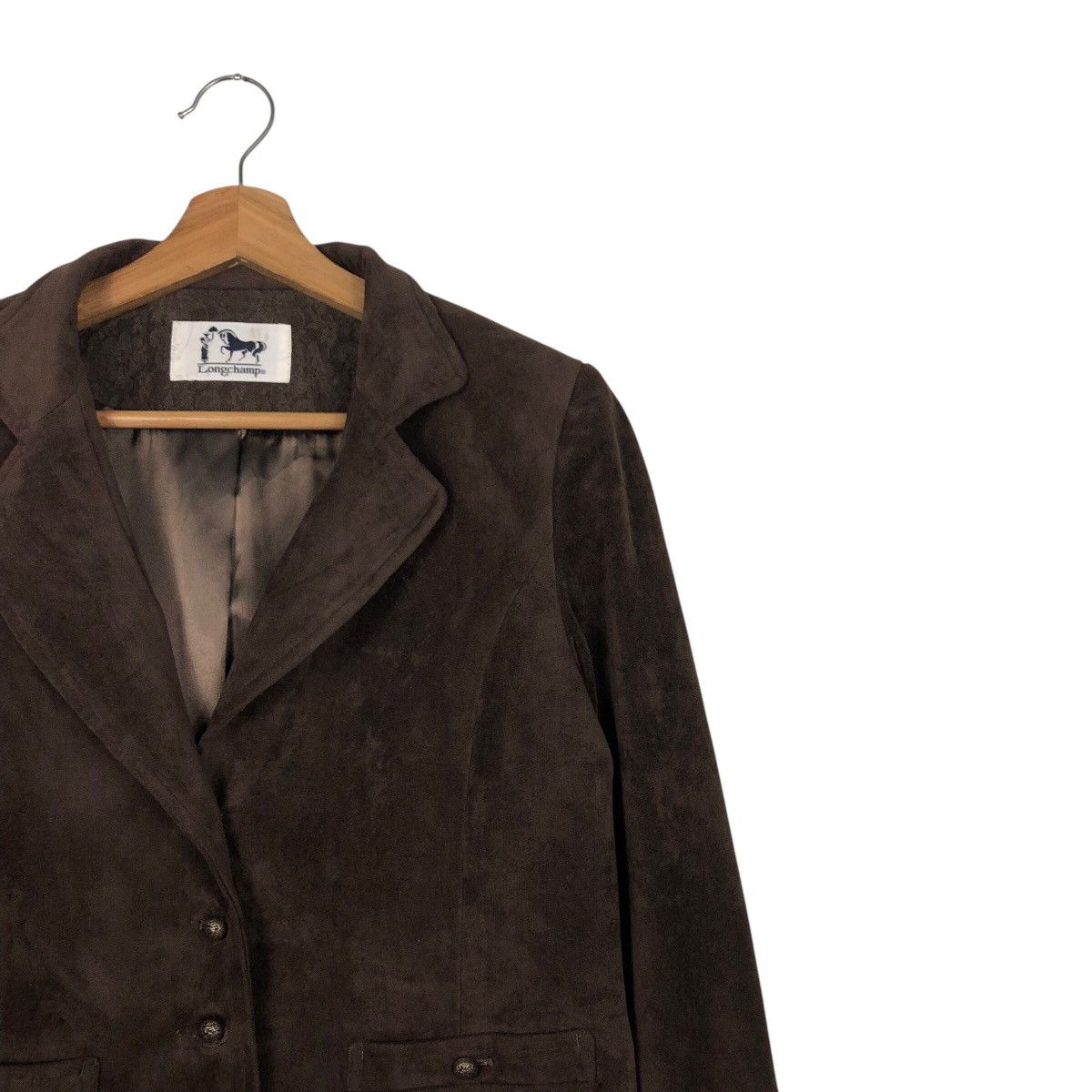 Japanese Brand × Longchamp 📌Cropped Suede Leather Jacket Longchamp Size US M / EU 48-50 / 2 - 7 Thumbnail