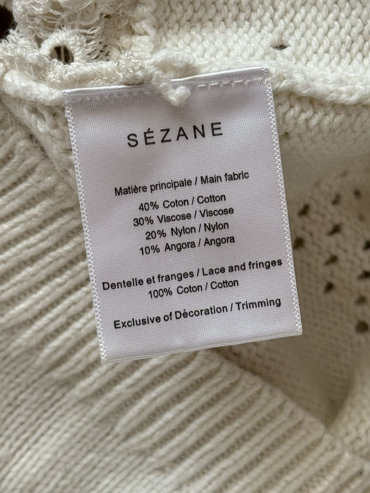 Designer × Sezane Sezane S Wmns sweater knitwear jumper pullover long sleeve Size S / US 4 / IT 40 - 8 Thumbnail