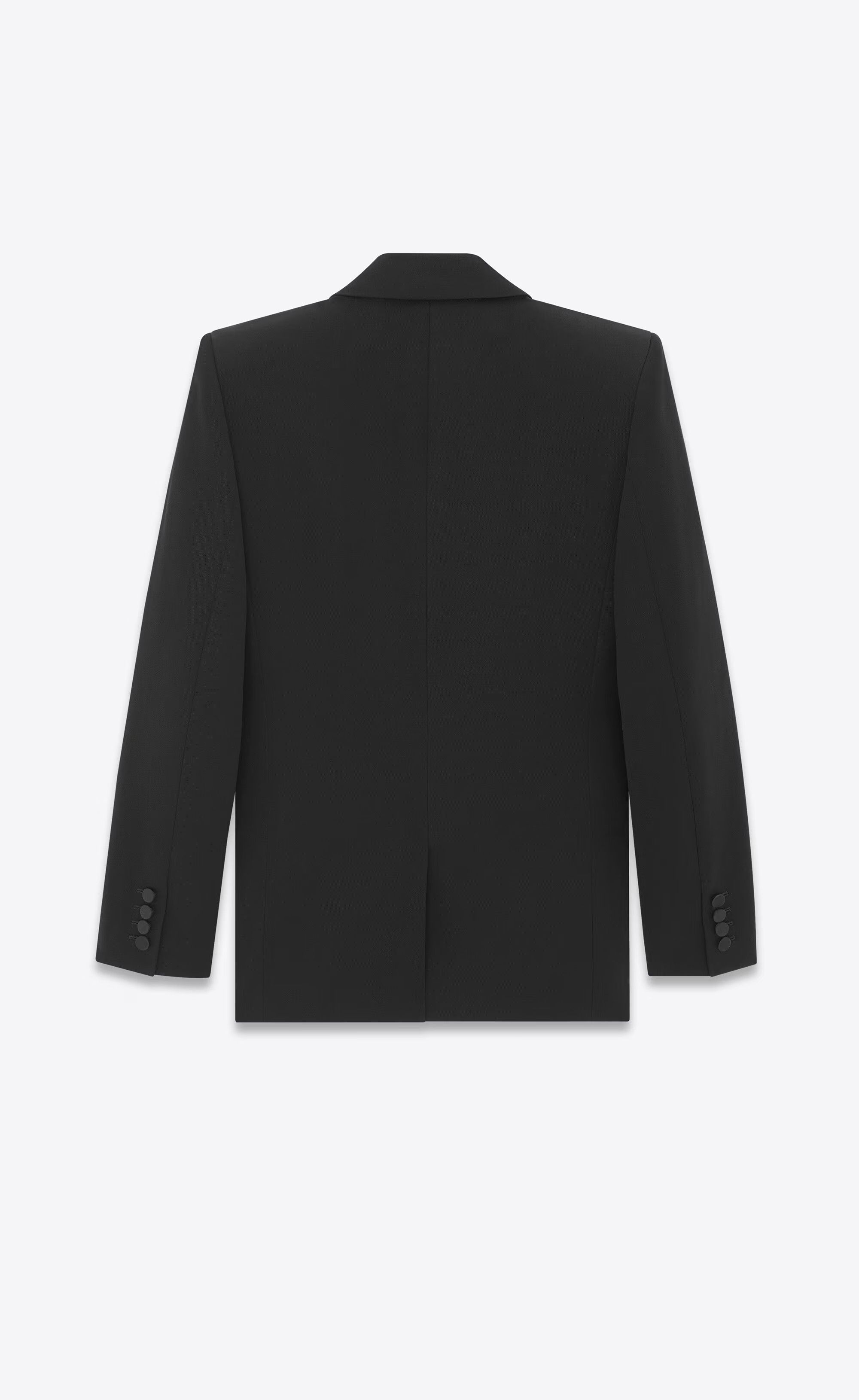 Saint Laurent Paris o1s1wg111224 Tuxedo Jacket In Grain De Poudre in Black Size US XL / EU 56 / 4 - 2 Thumbnail