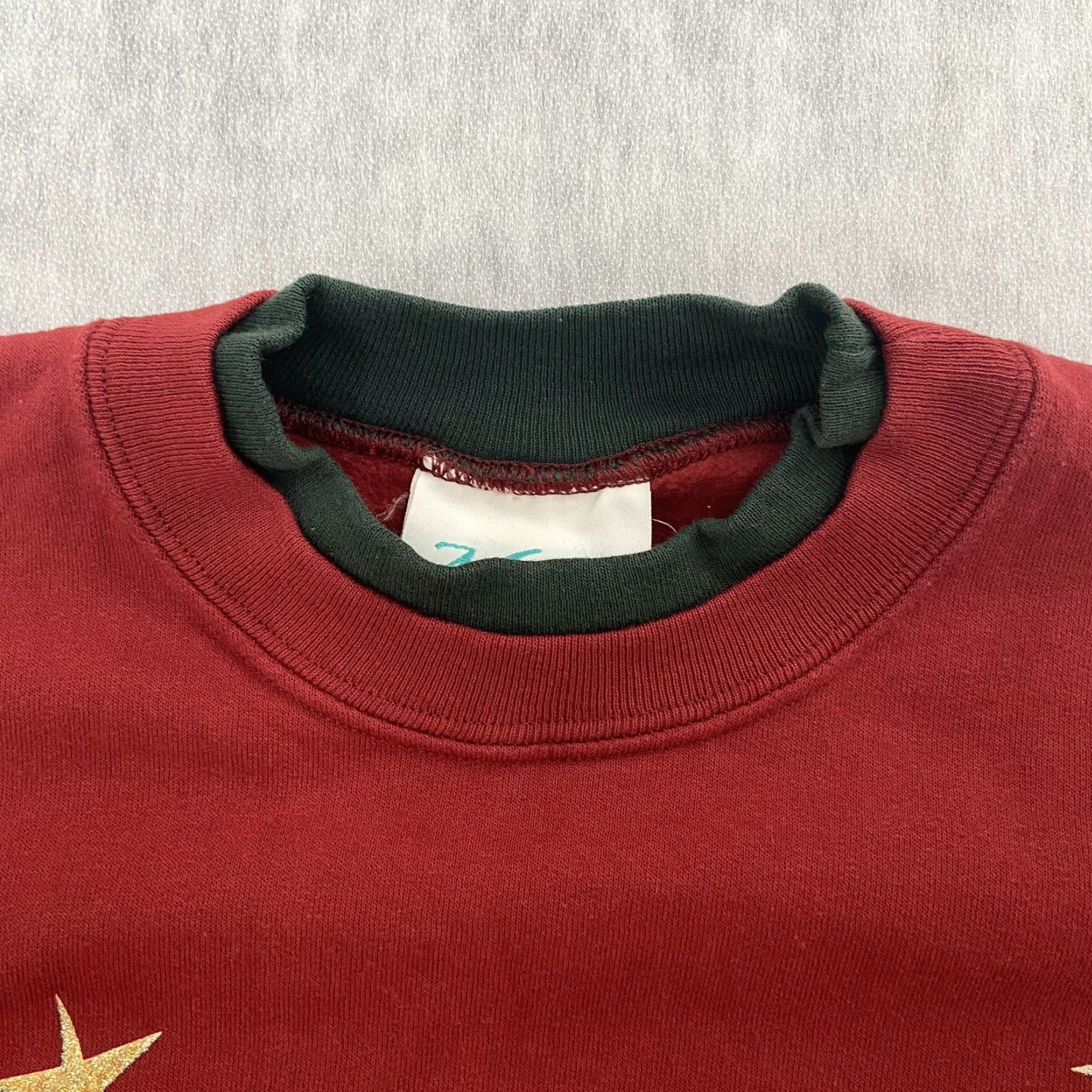 Vintage VINTAGE Energy Christmas Sweater Womens Size 1X Burgundy Crew Neck Pullover Santa Claus Graphic Print All Seasons Stars Gifts Fall Winter 1X Womens Size XL / US 12-14 / IT 48-50 - 5 Thumbnail