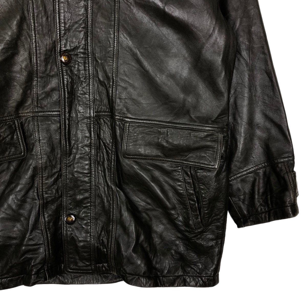 Japanese Brand 🔥Vtg Leather Jacket Biker Bondage Cargo Issey Miyake Japan Size US L / EU 52-54 / 3 - 5 Thumbnail